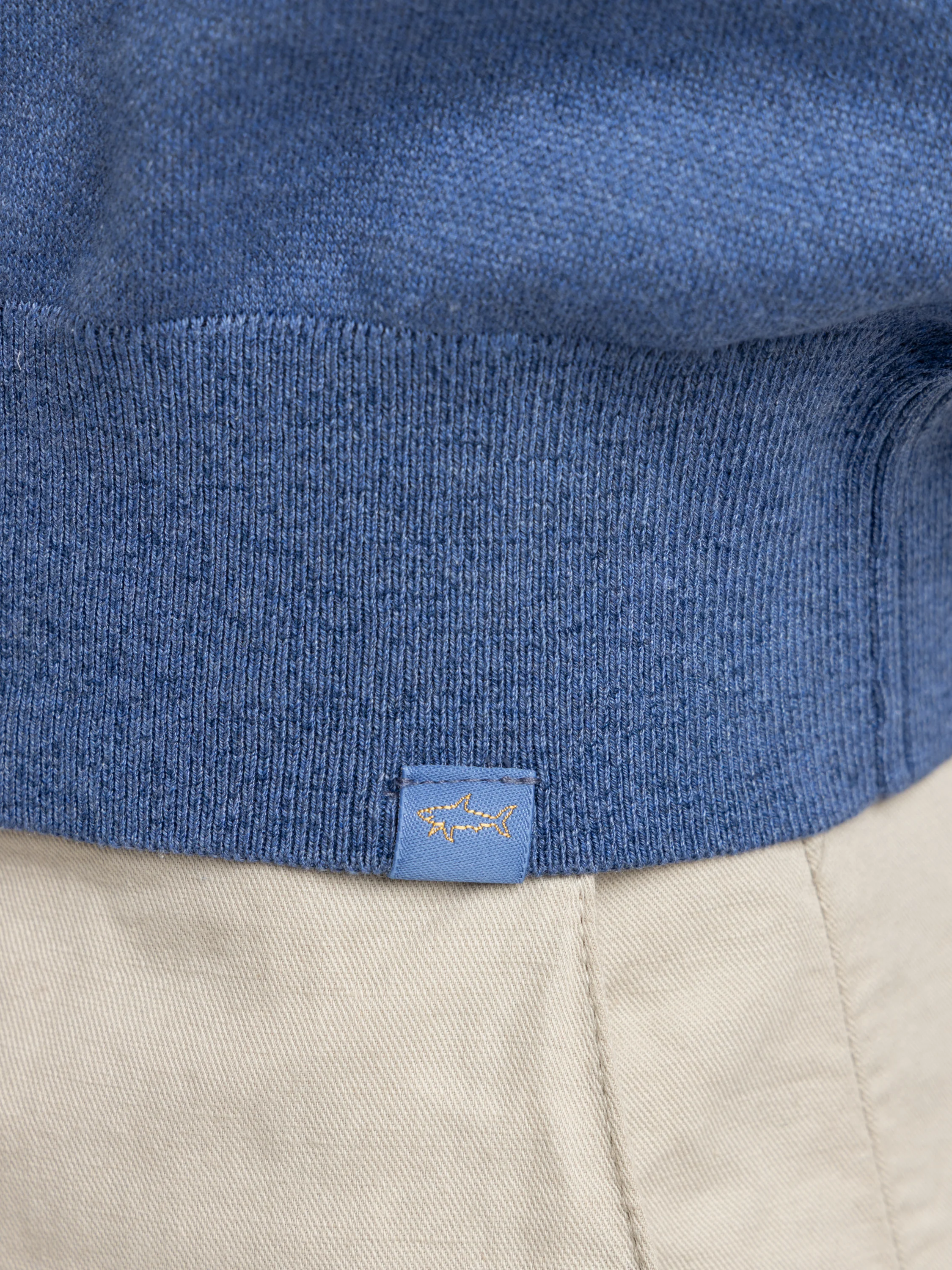 Colony Blue Half‑zip Cotton and Silk Sweater - Image 8