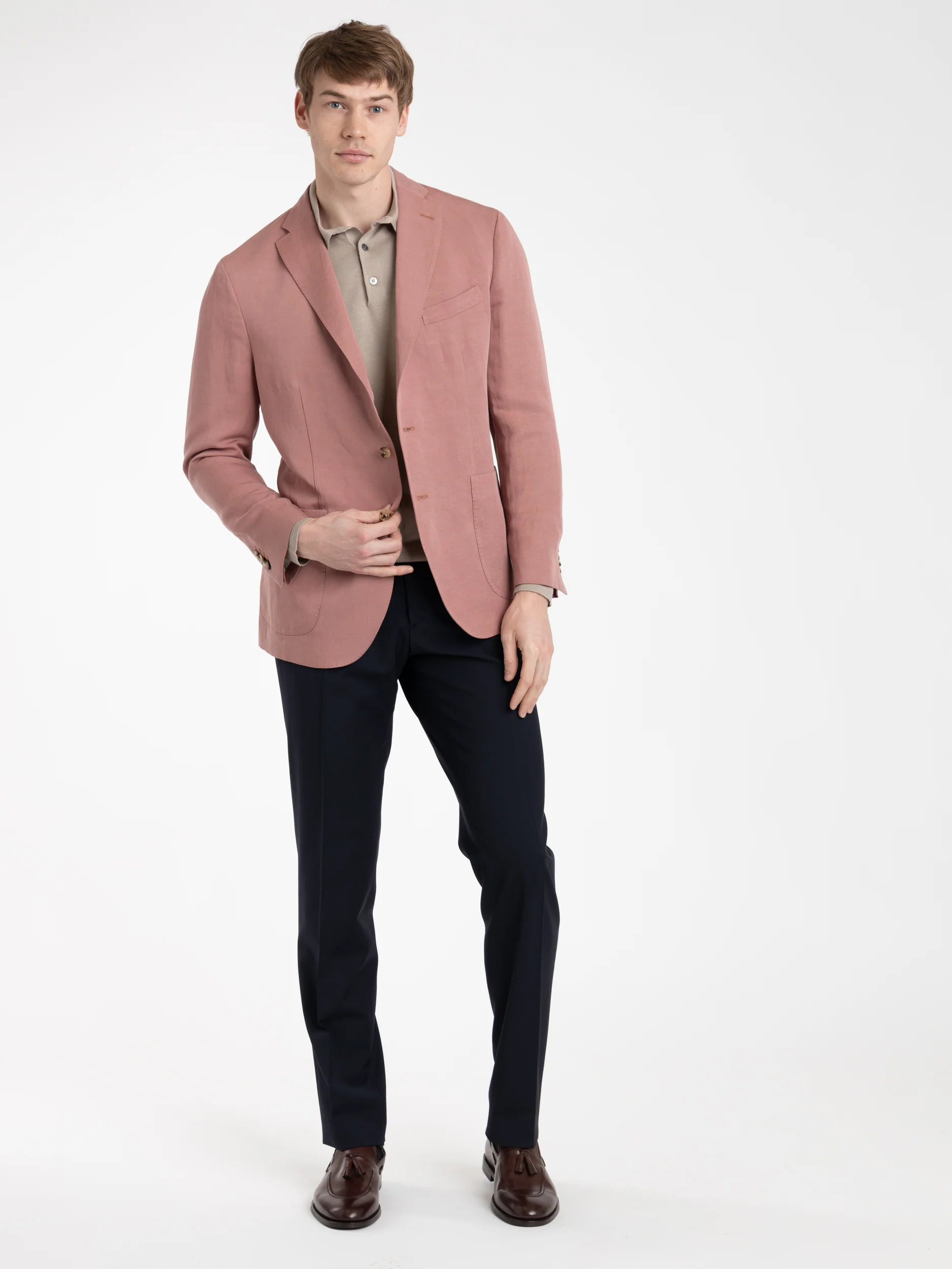 Pink Linen-Blend K-Jacket - Image 2