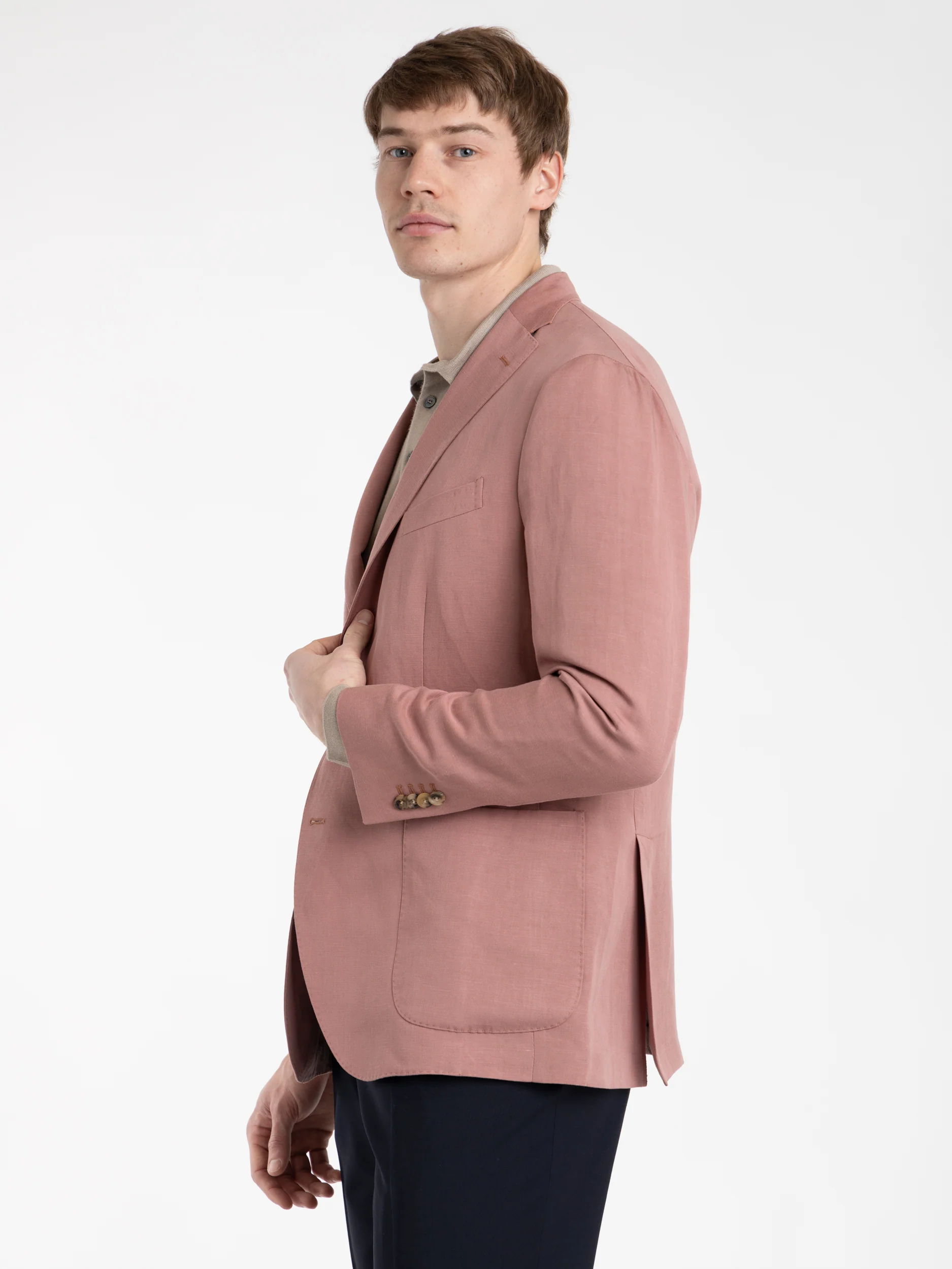 Pink Linen-Blend K-Jacket - Image 3