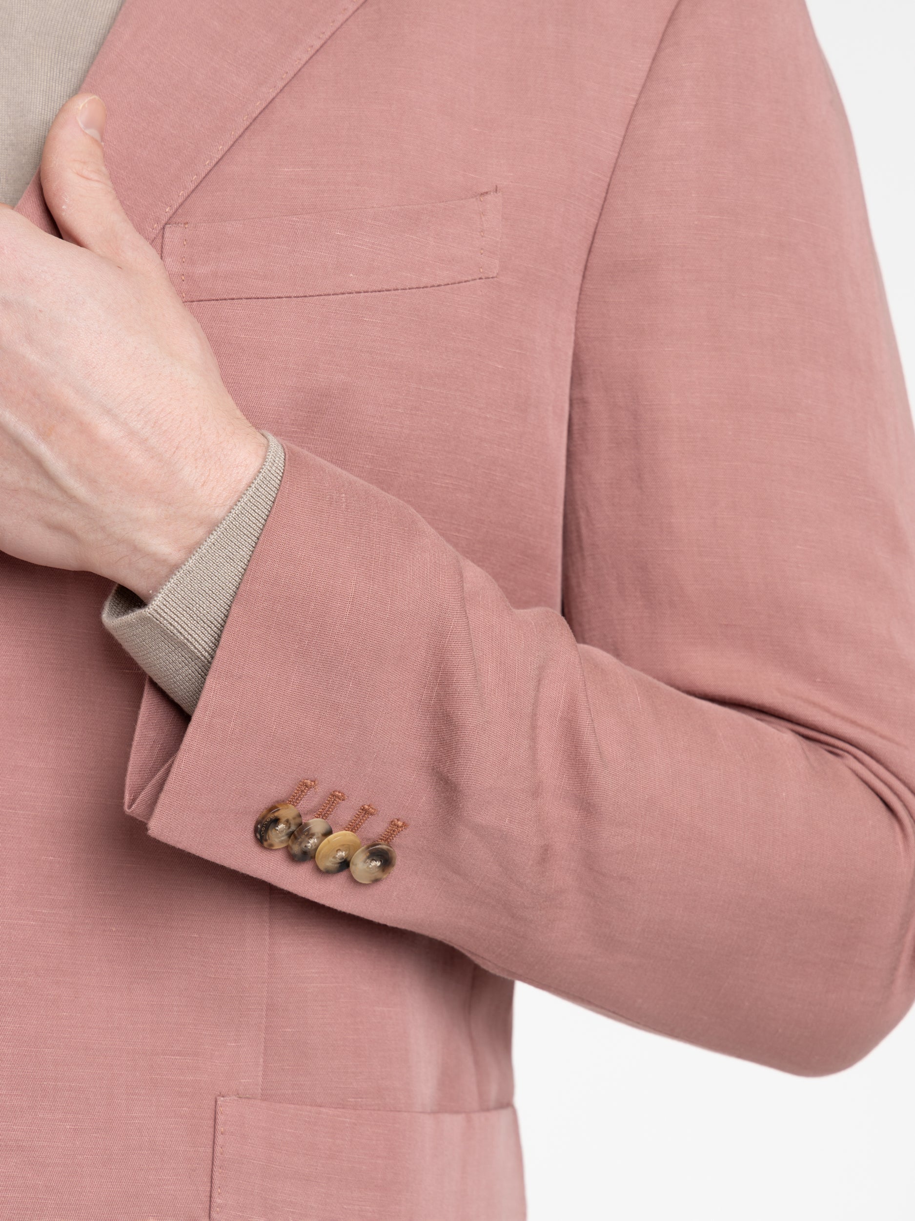 Pink Linen-Blend K-Jacket - Image 7