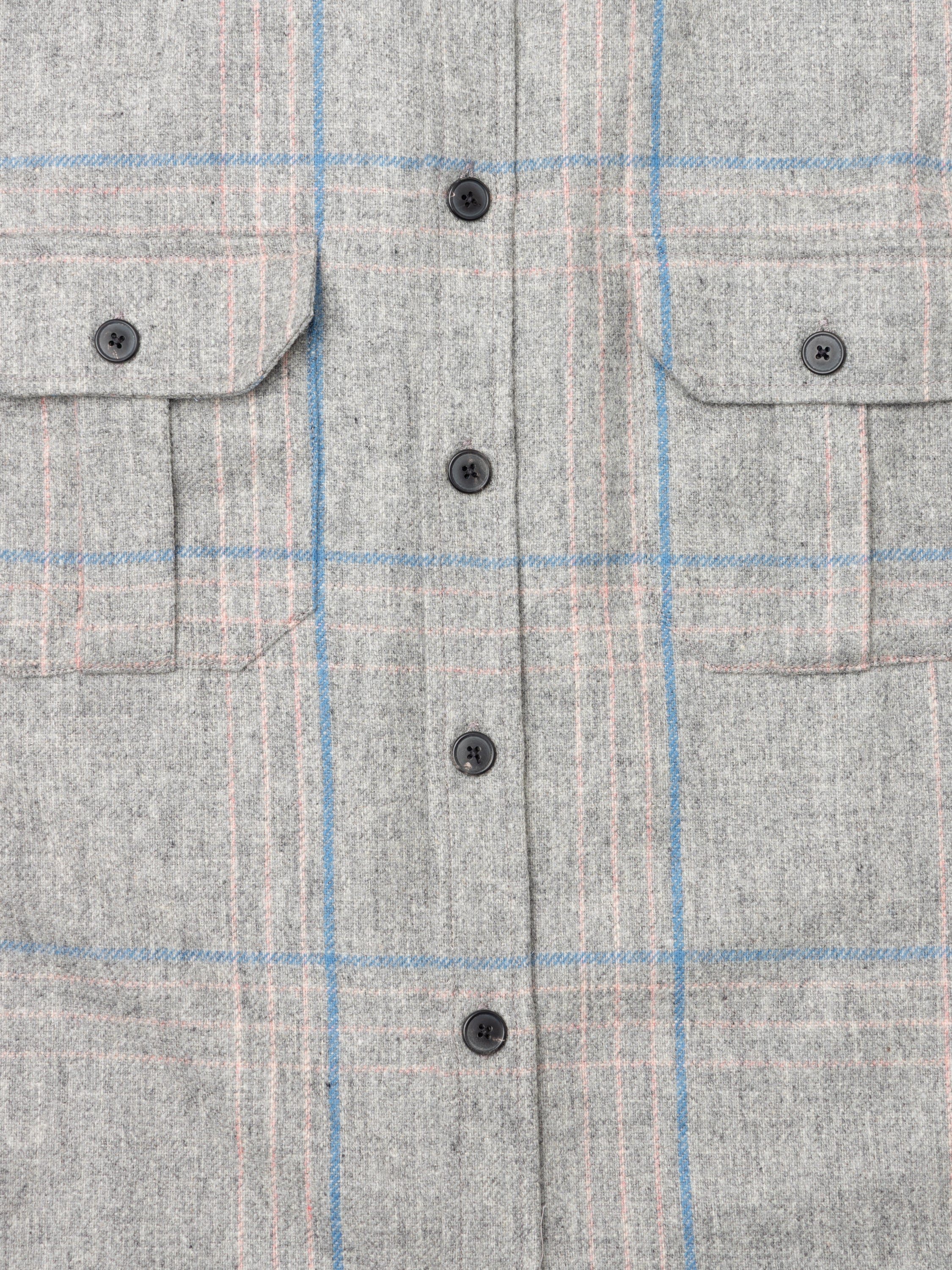 Fixon Grey Stripe Wool Overshirt - Image 4
