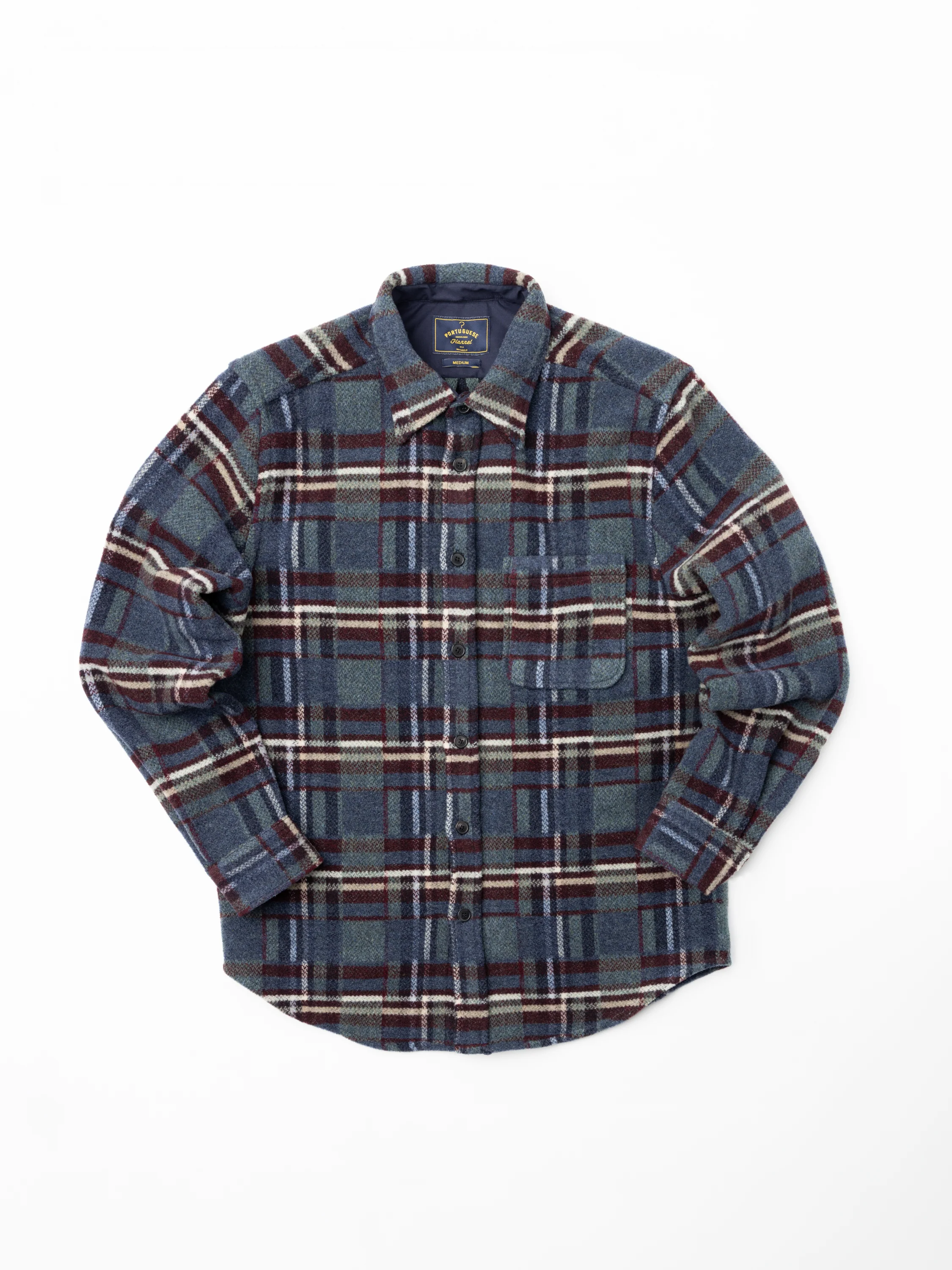 Virgo Blue Stripe Wool Overshirt