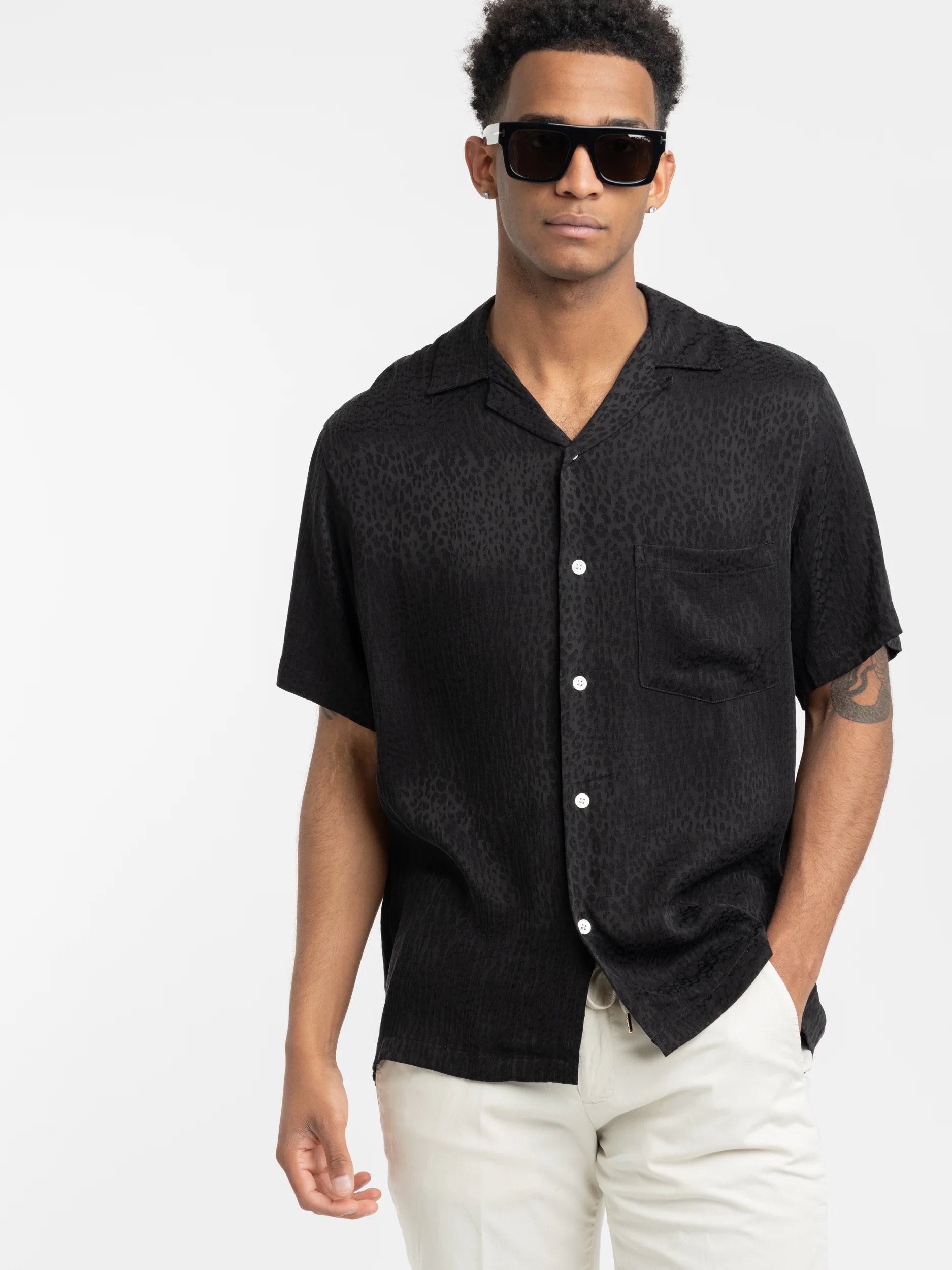 Finger Print Black Shirt - Image 2