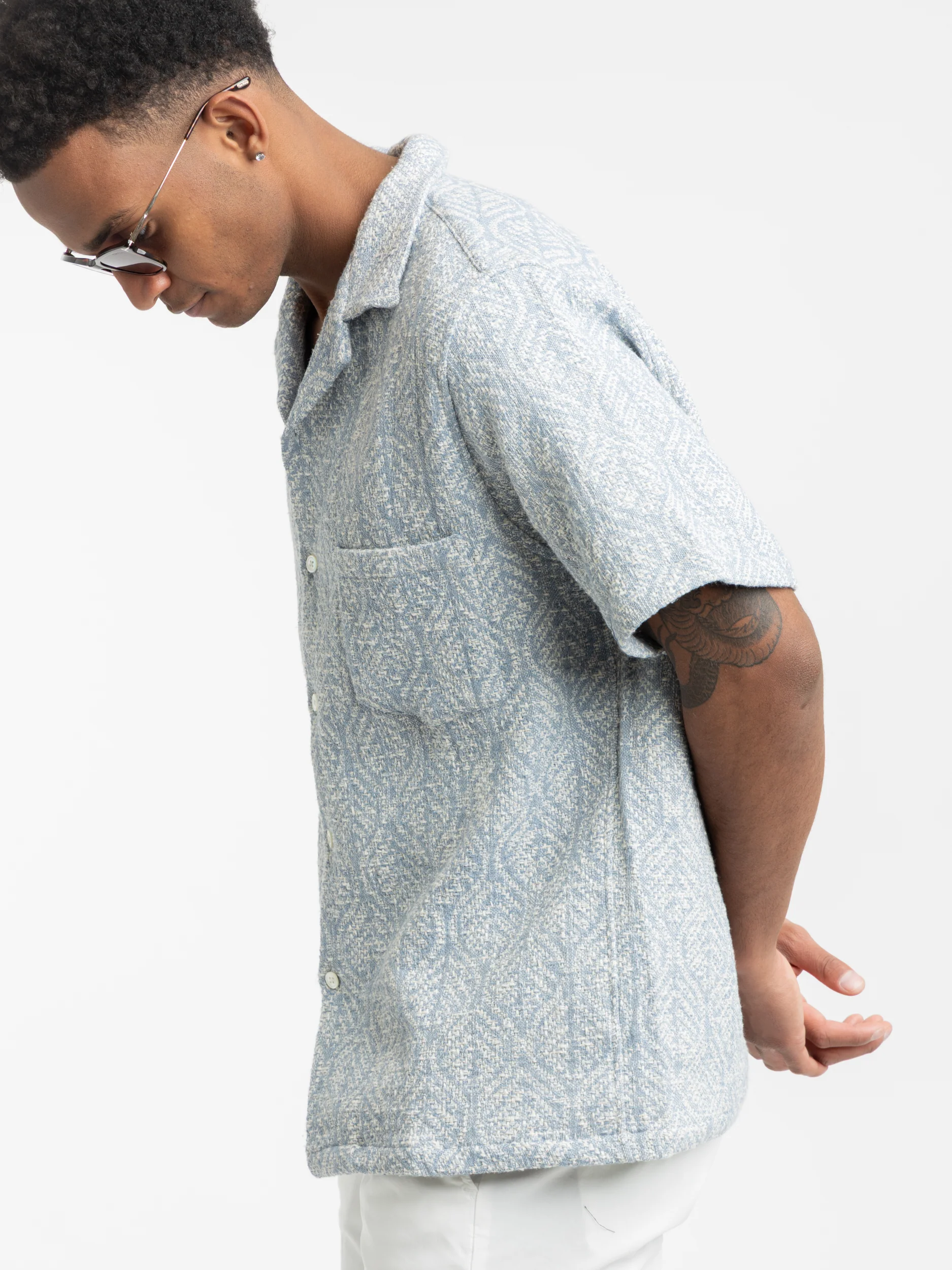 Blue Pascal Short Sleeve Shirt - Image 3