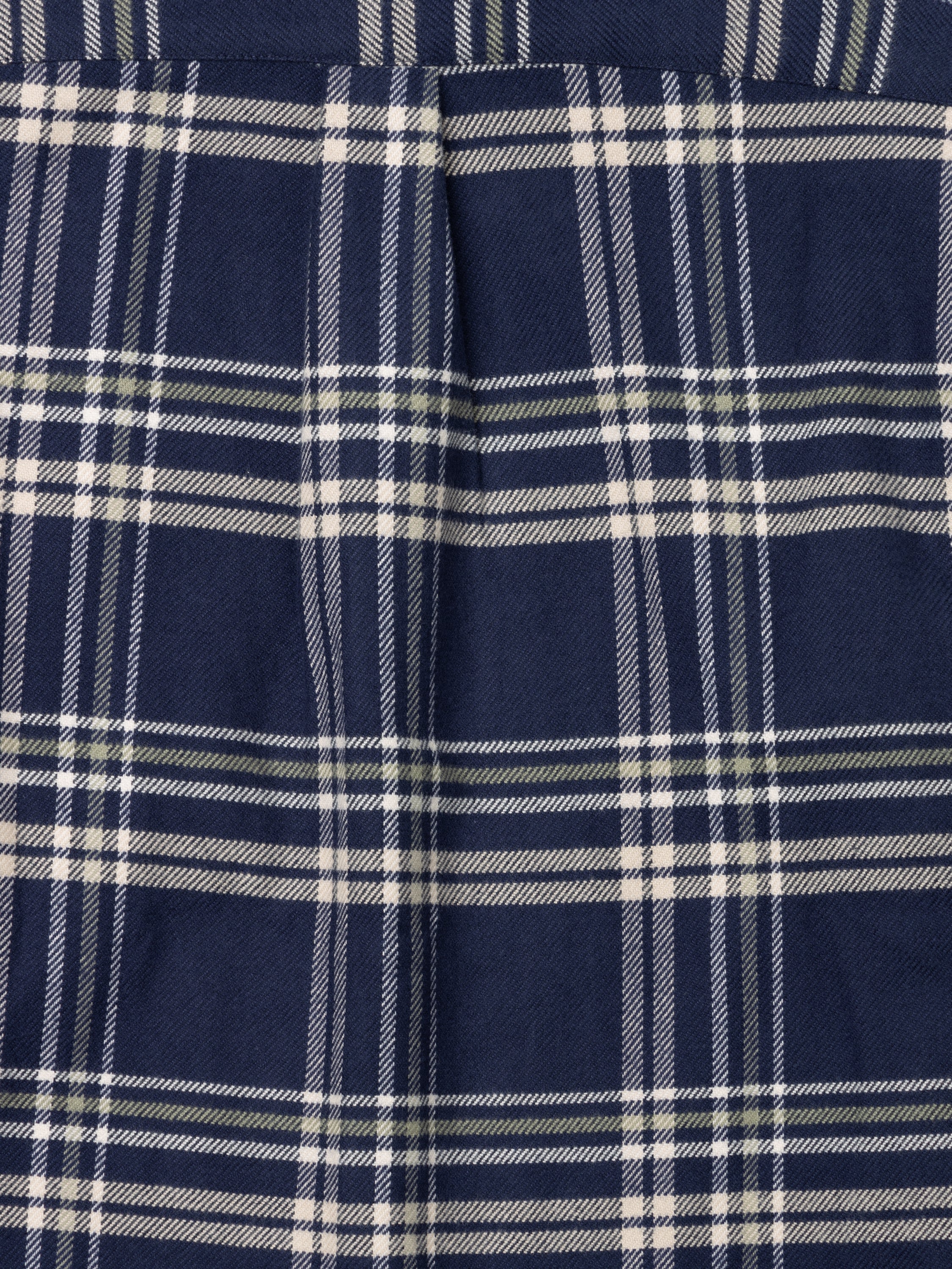 Front Dark Blue-White Check Sport Shirt - Image 4