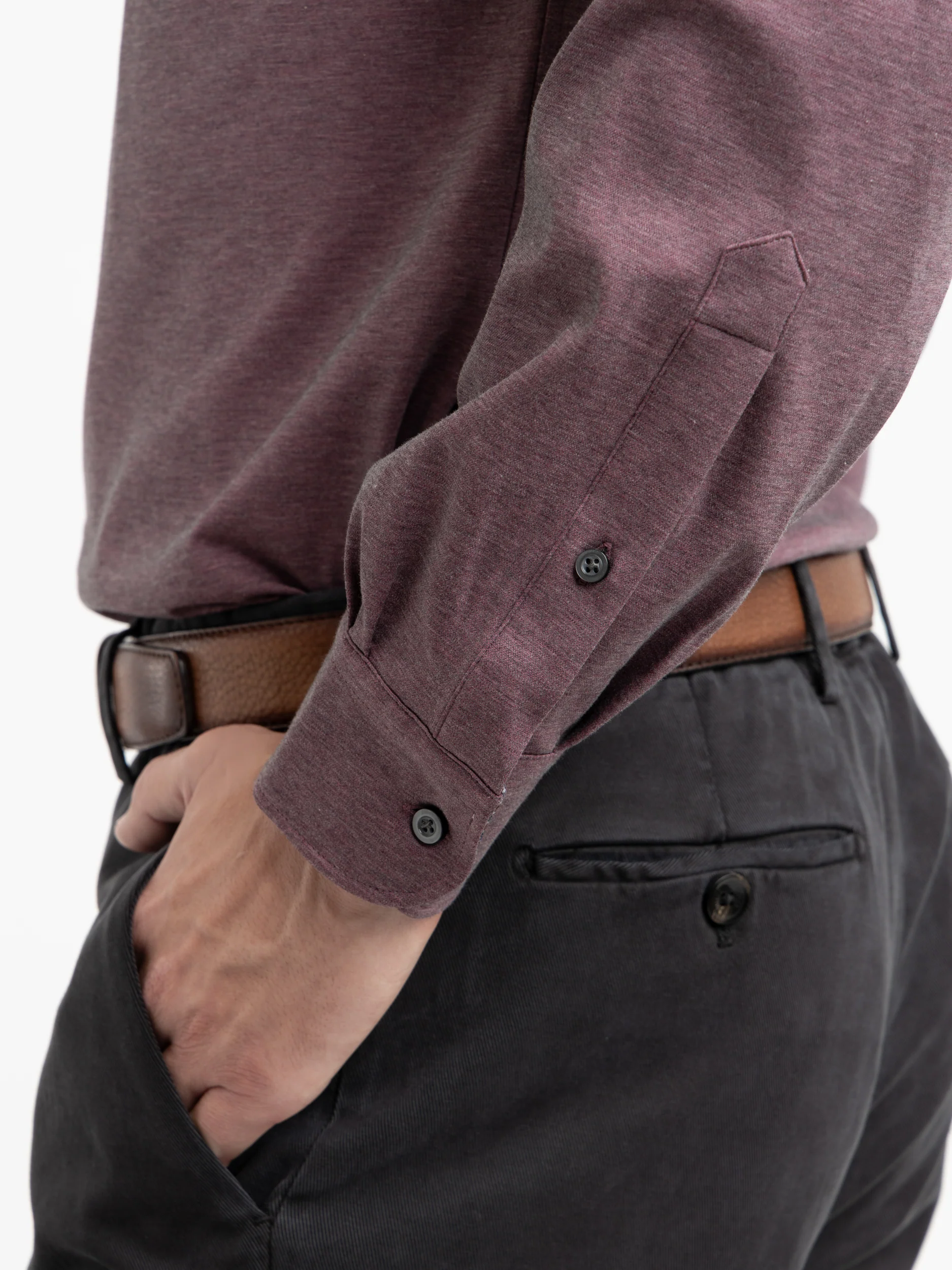 Purple Modern Fit Dress Shirt - Image 5