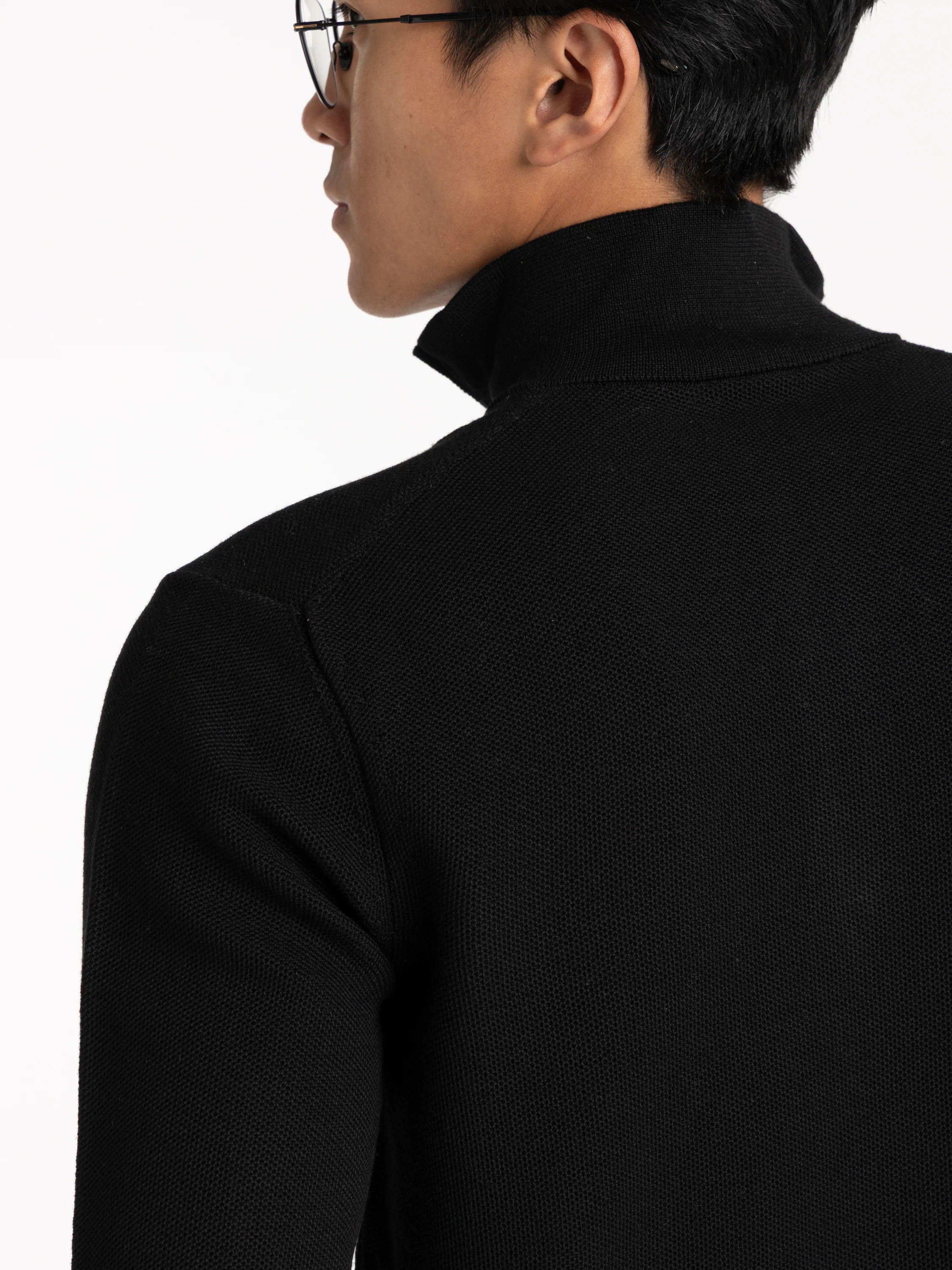 Piqué-Knit Wool Quarter-Zip Sweater - Image 5