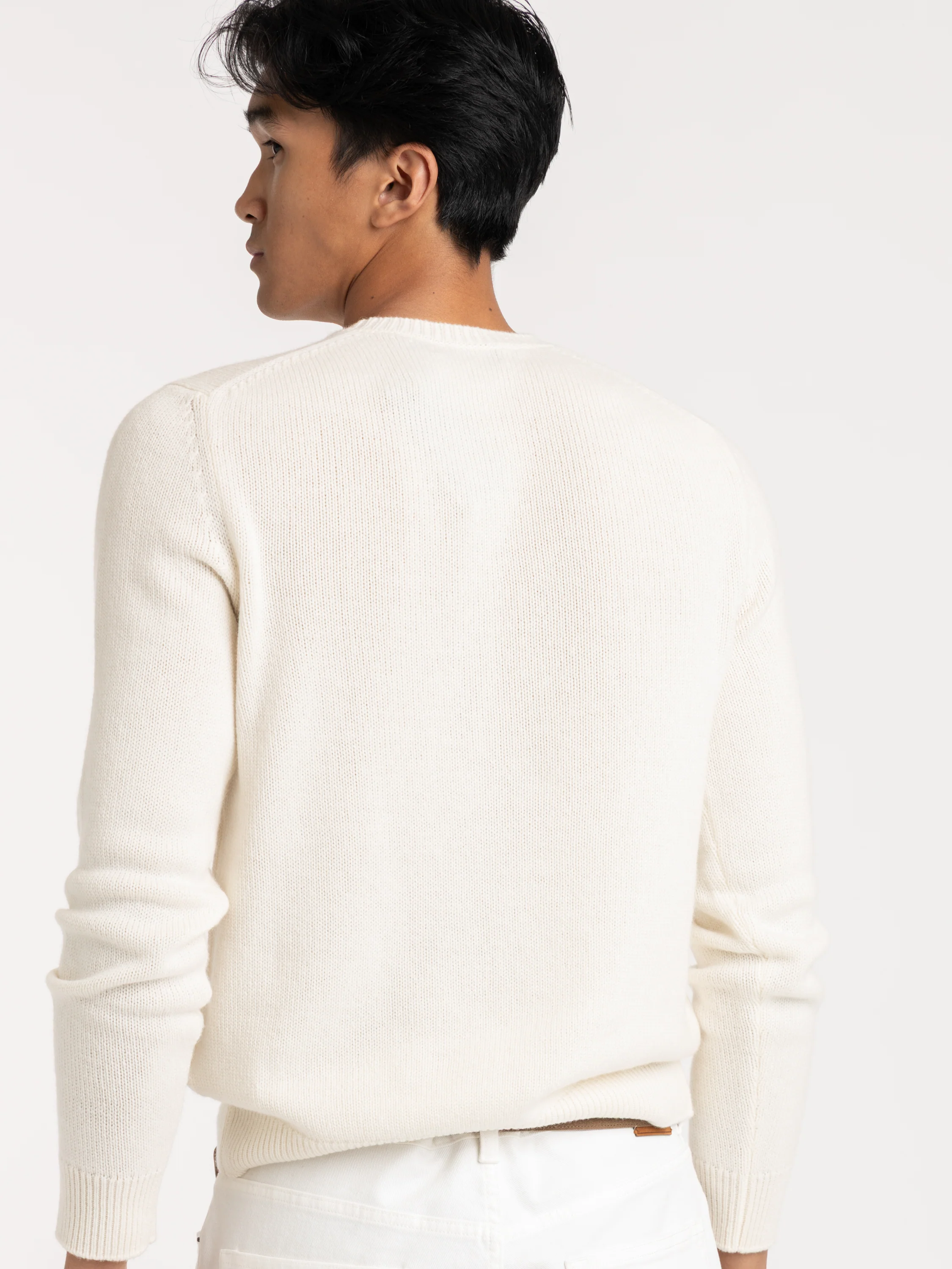 Cream Polo Bear Cashmere Sweater - Image 7