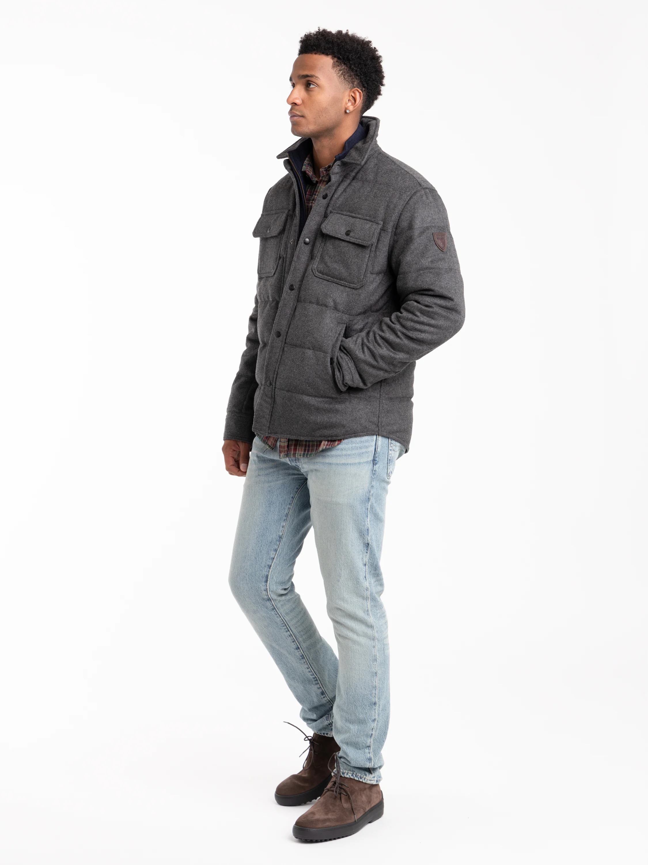 Grey Wool-Blend Shirt Jacket - Image 3