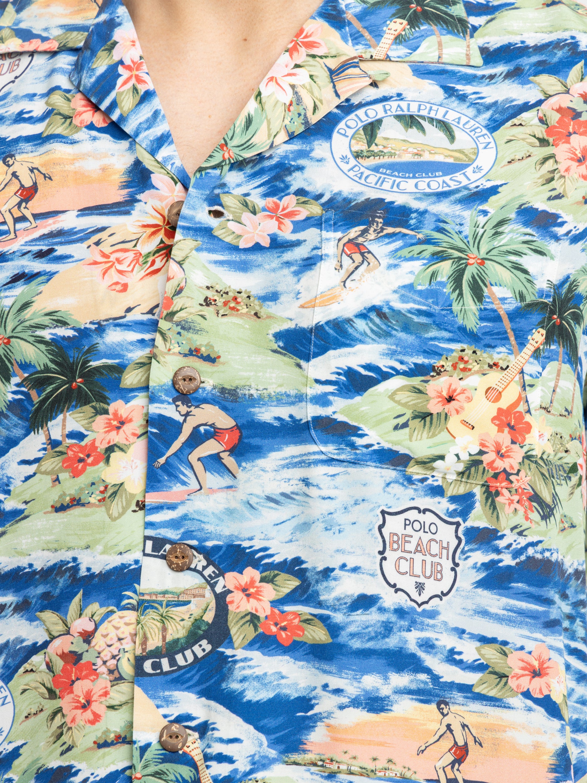 Classic Fit Beach-Print Camp Shirt - Image 3