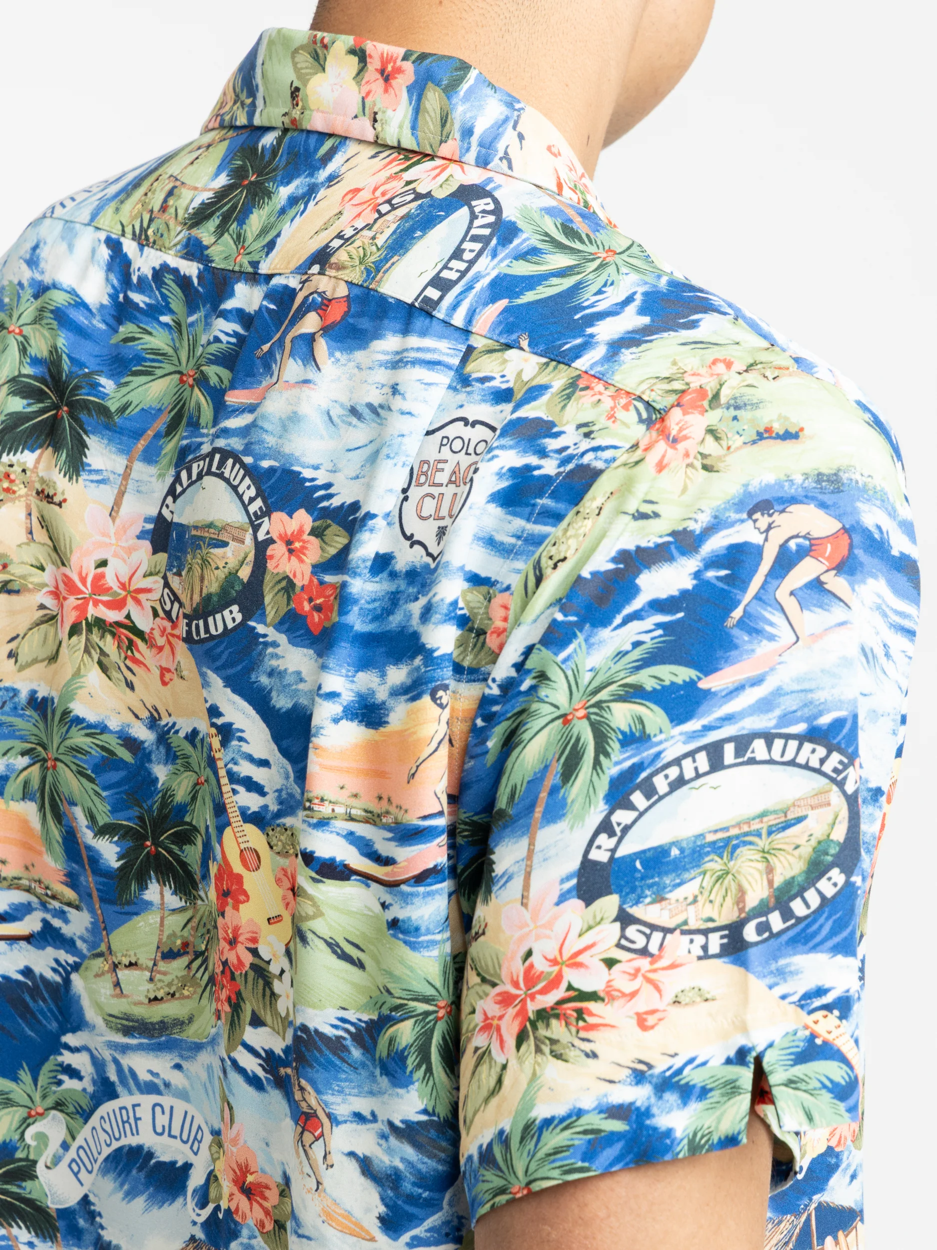 Classic Fit Beach-Print Camp Shirt - Image 6
