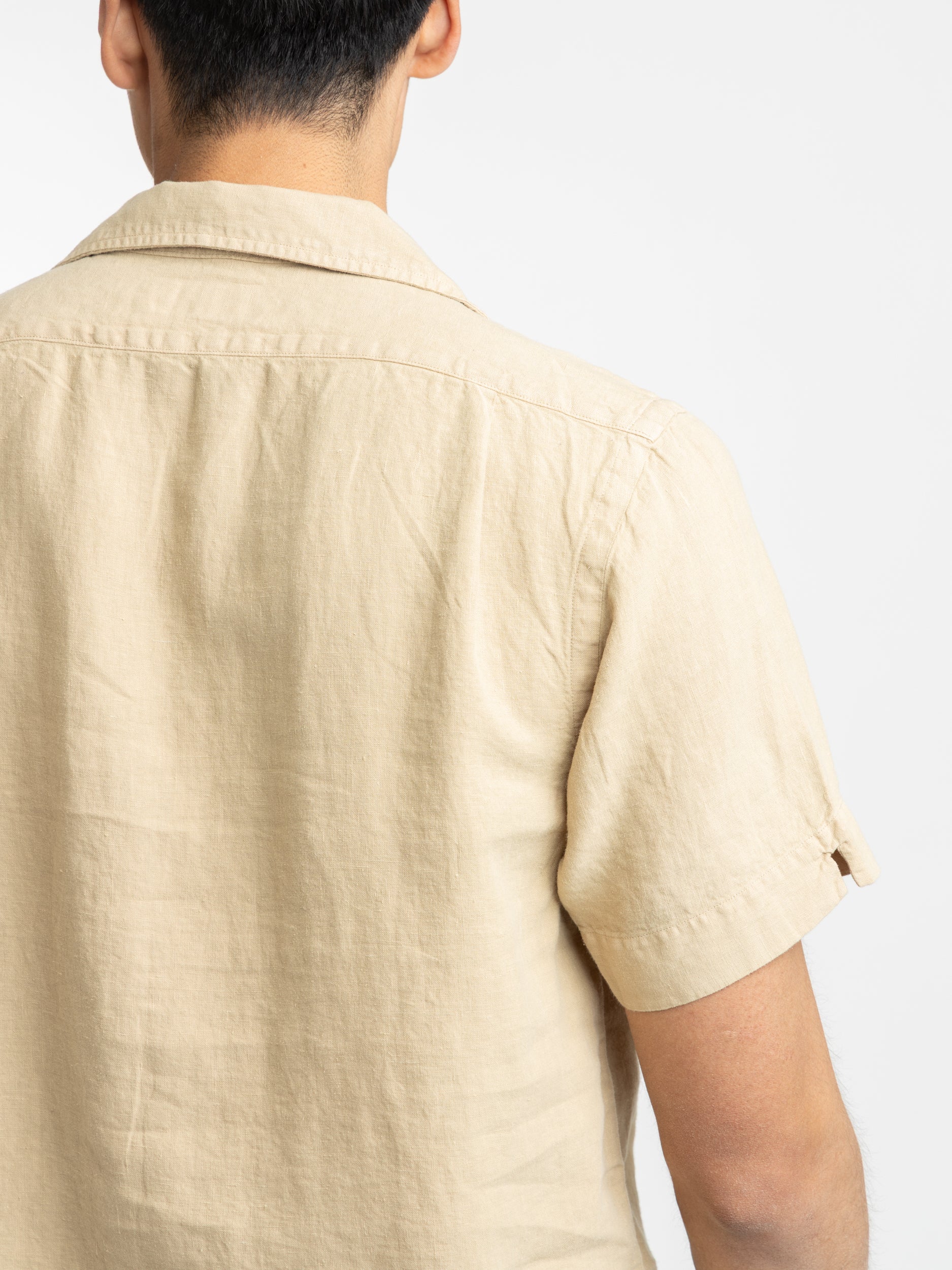 Beige Short Sleeve Classic Fit Shirt - Image 8