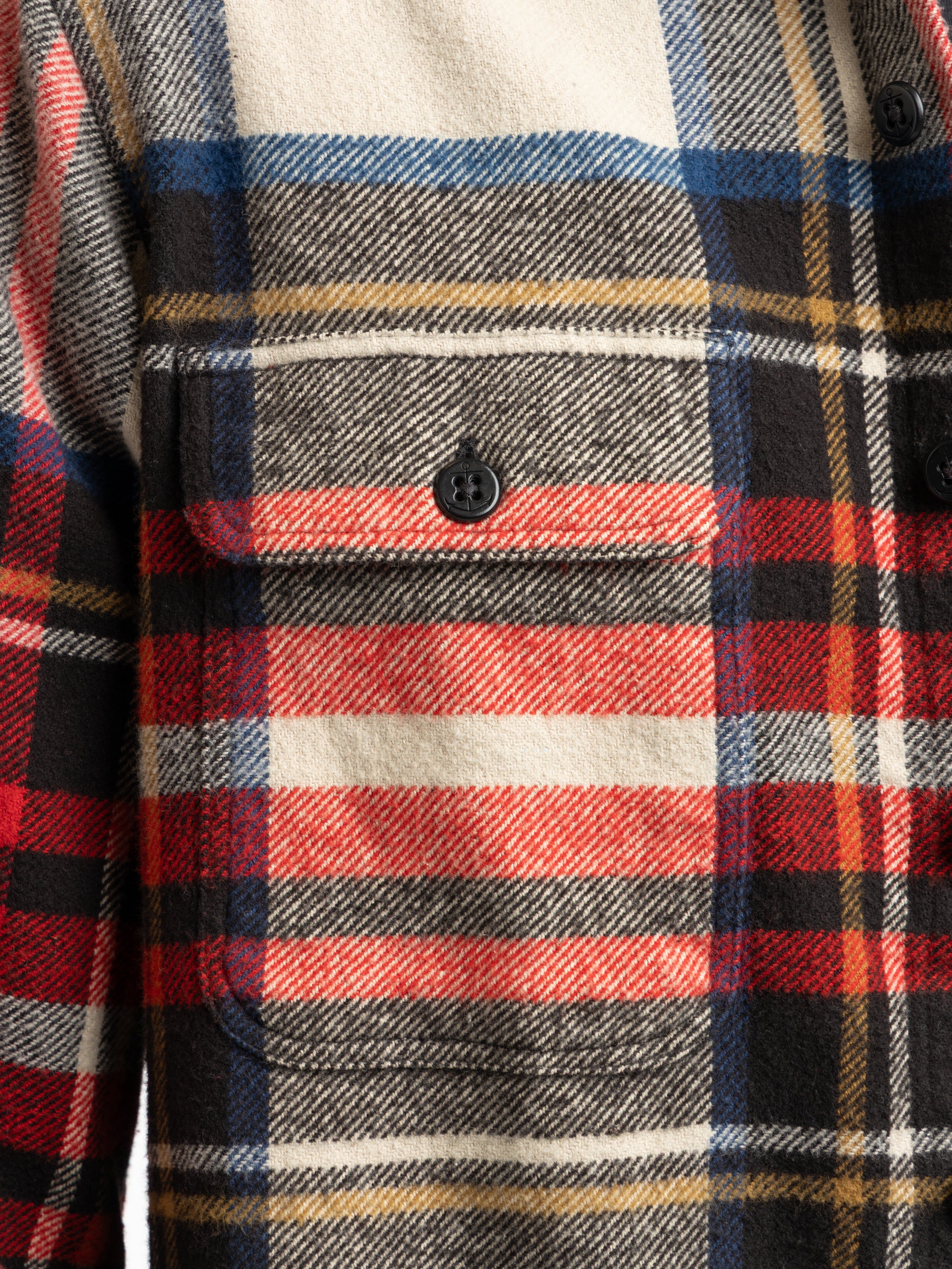Red Multi Check Flannel Overshirt - Image 6