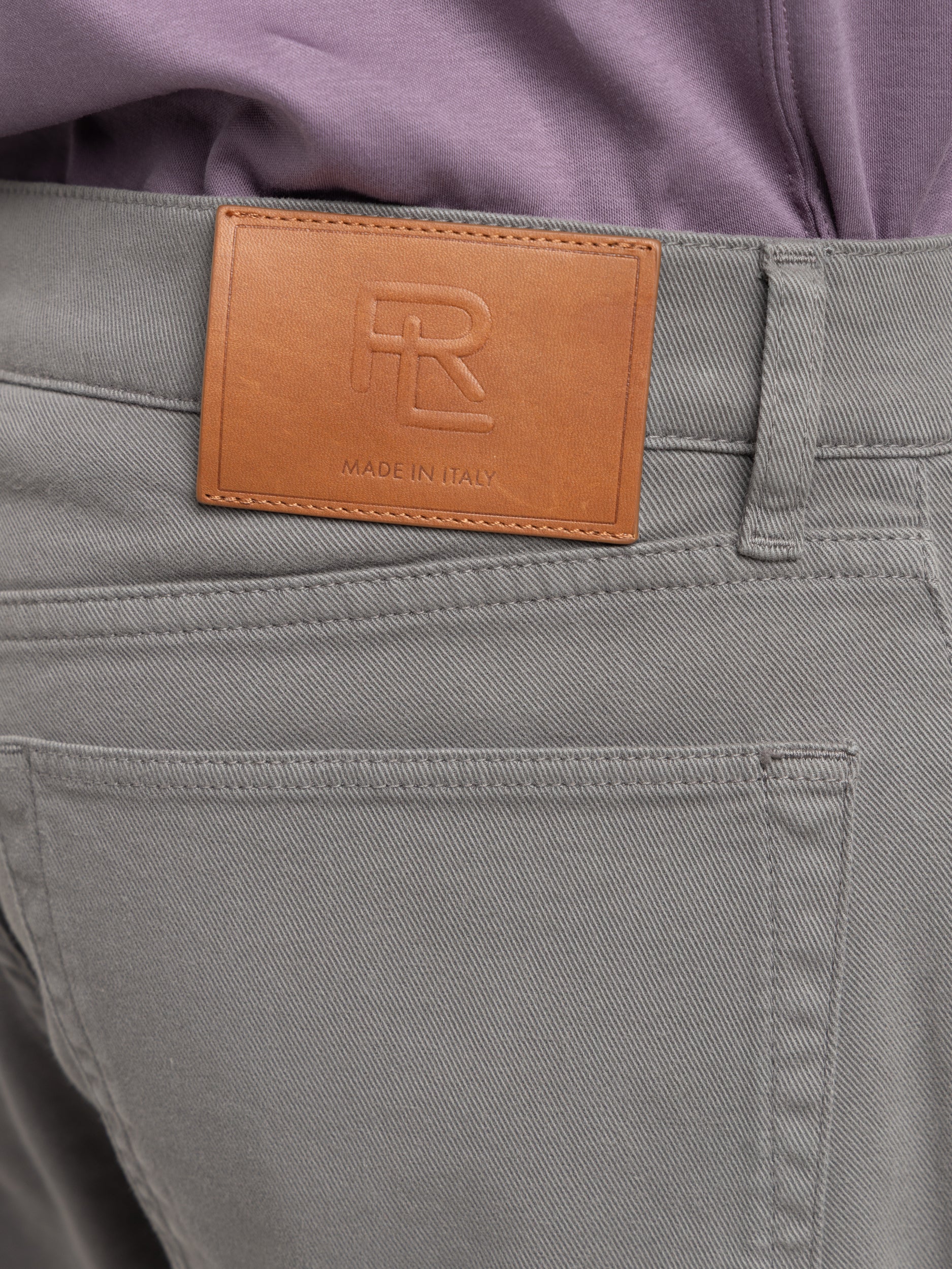 Grey Cotton 5-pocket Pant - Image 5
