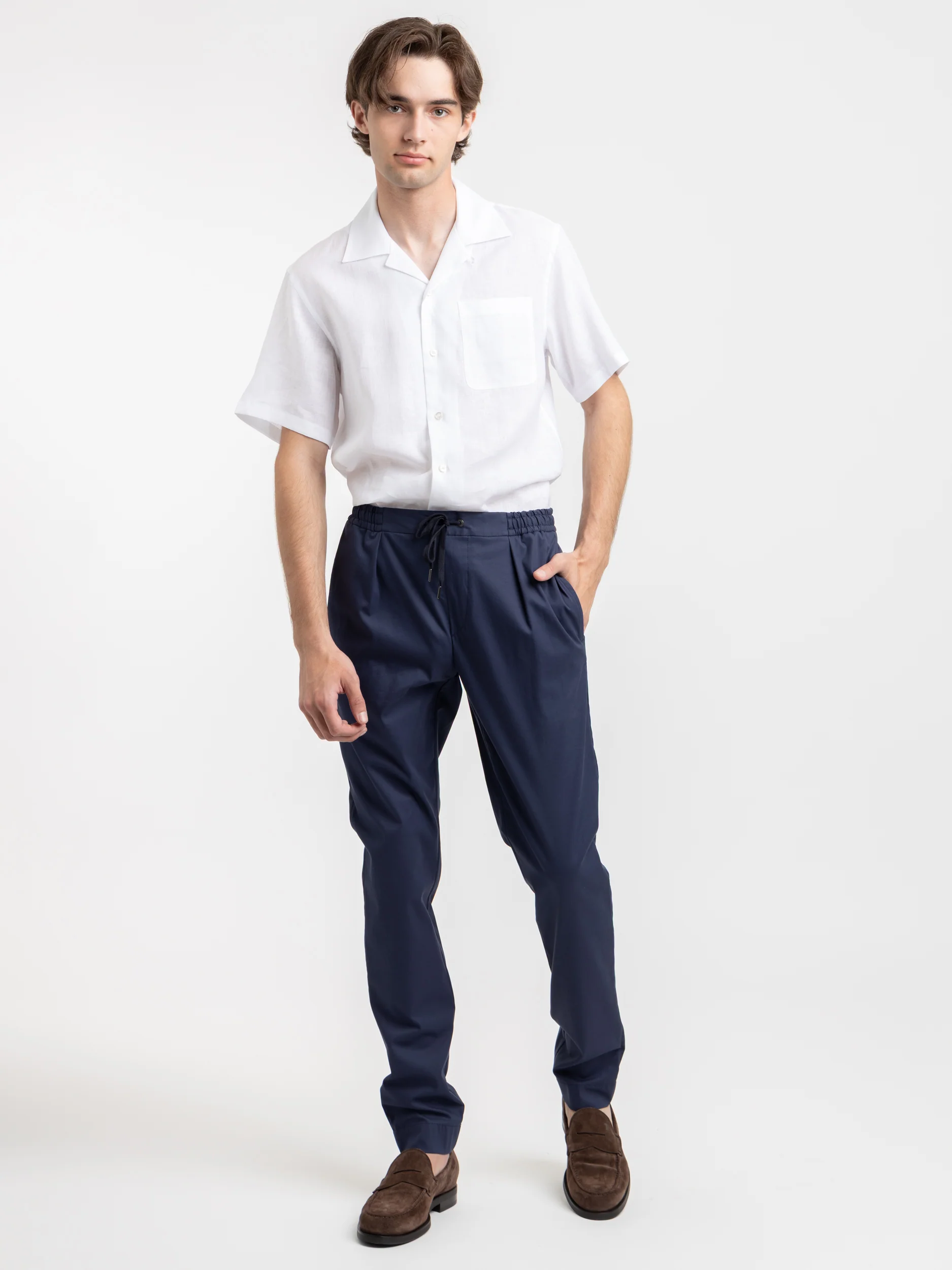 Drawstring Cotton-Silk Trouser - Image 2