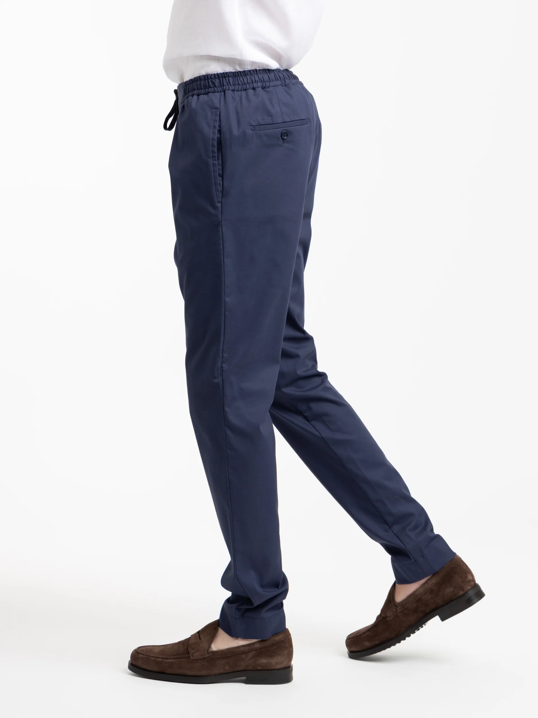 Drawstring Cotton-Silk Trouser - Image 4