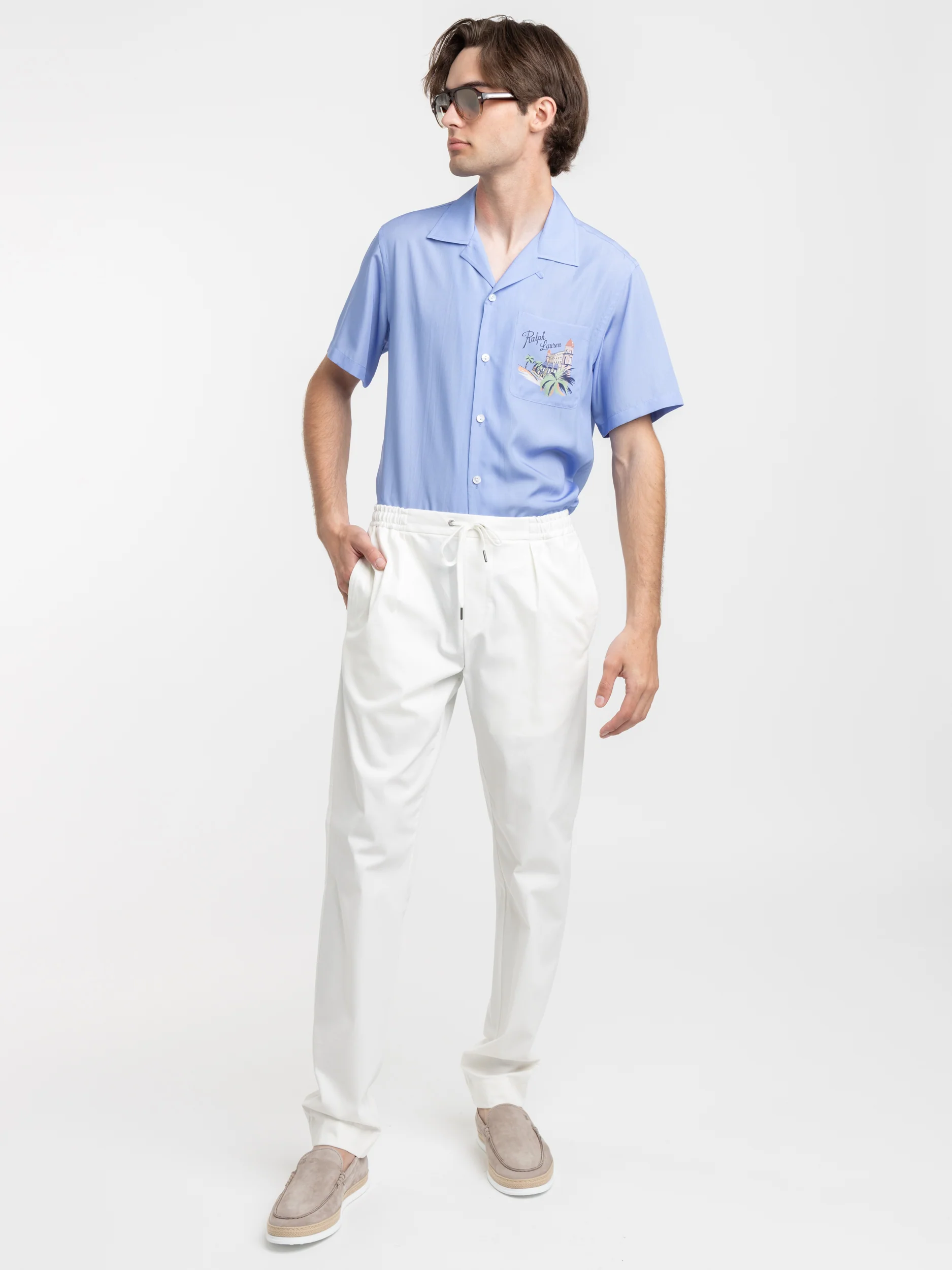 White Cotton Silk Pant - Image 2