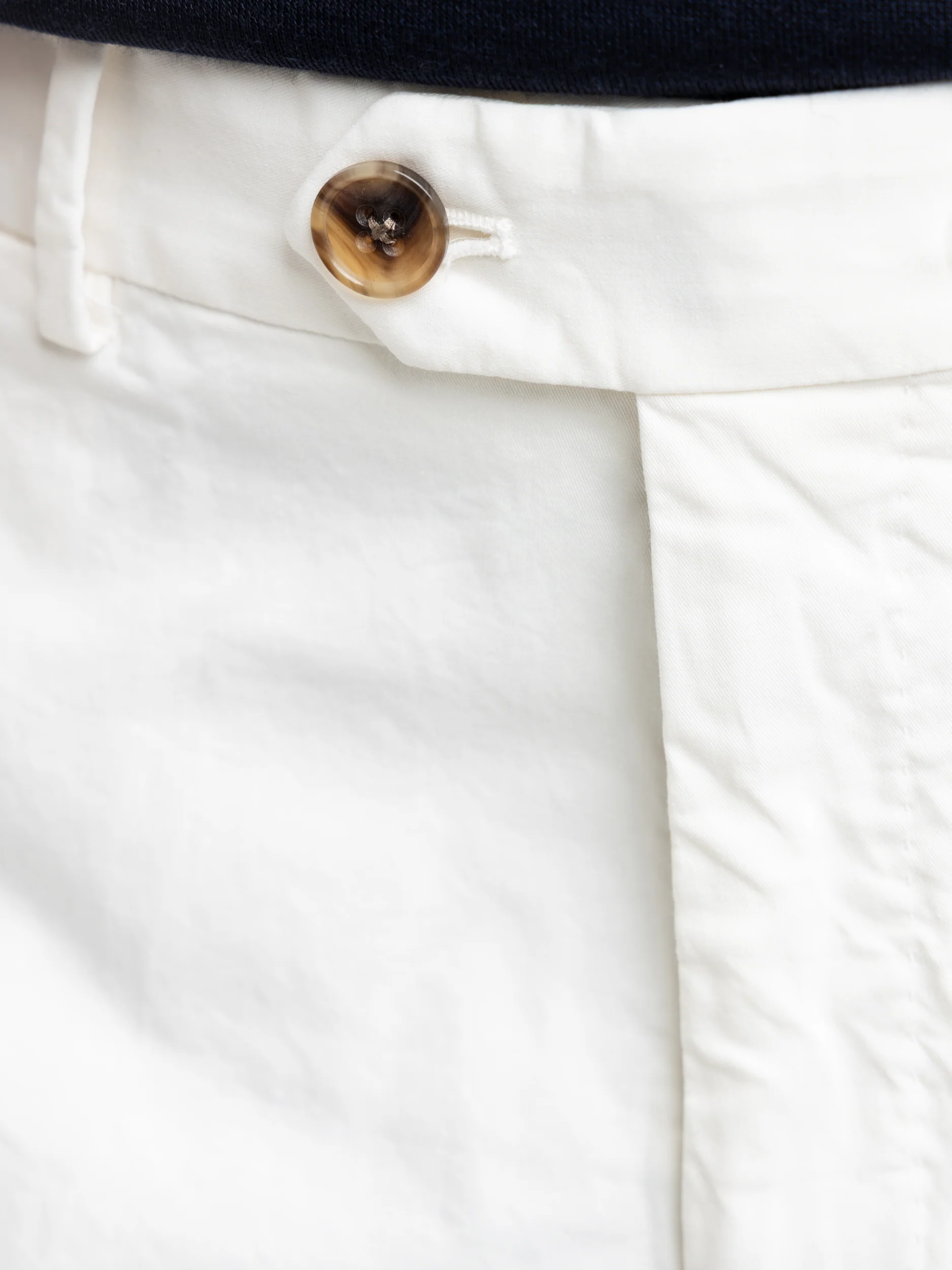 Hand-Tailored Slim Stretch Chino White Short - Image 3