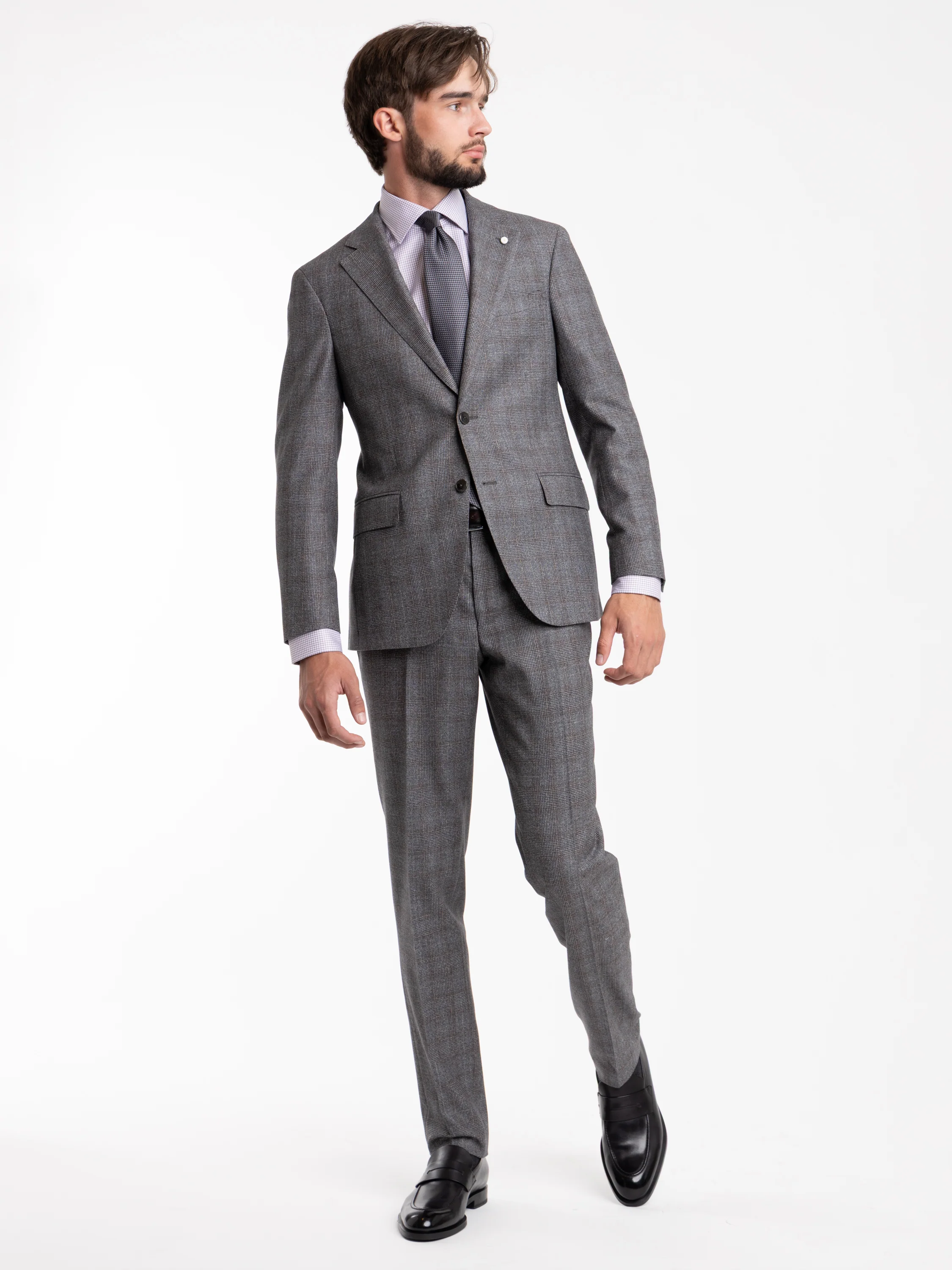 Red Check Slimline Dress Shirt - Image 2