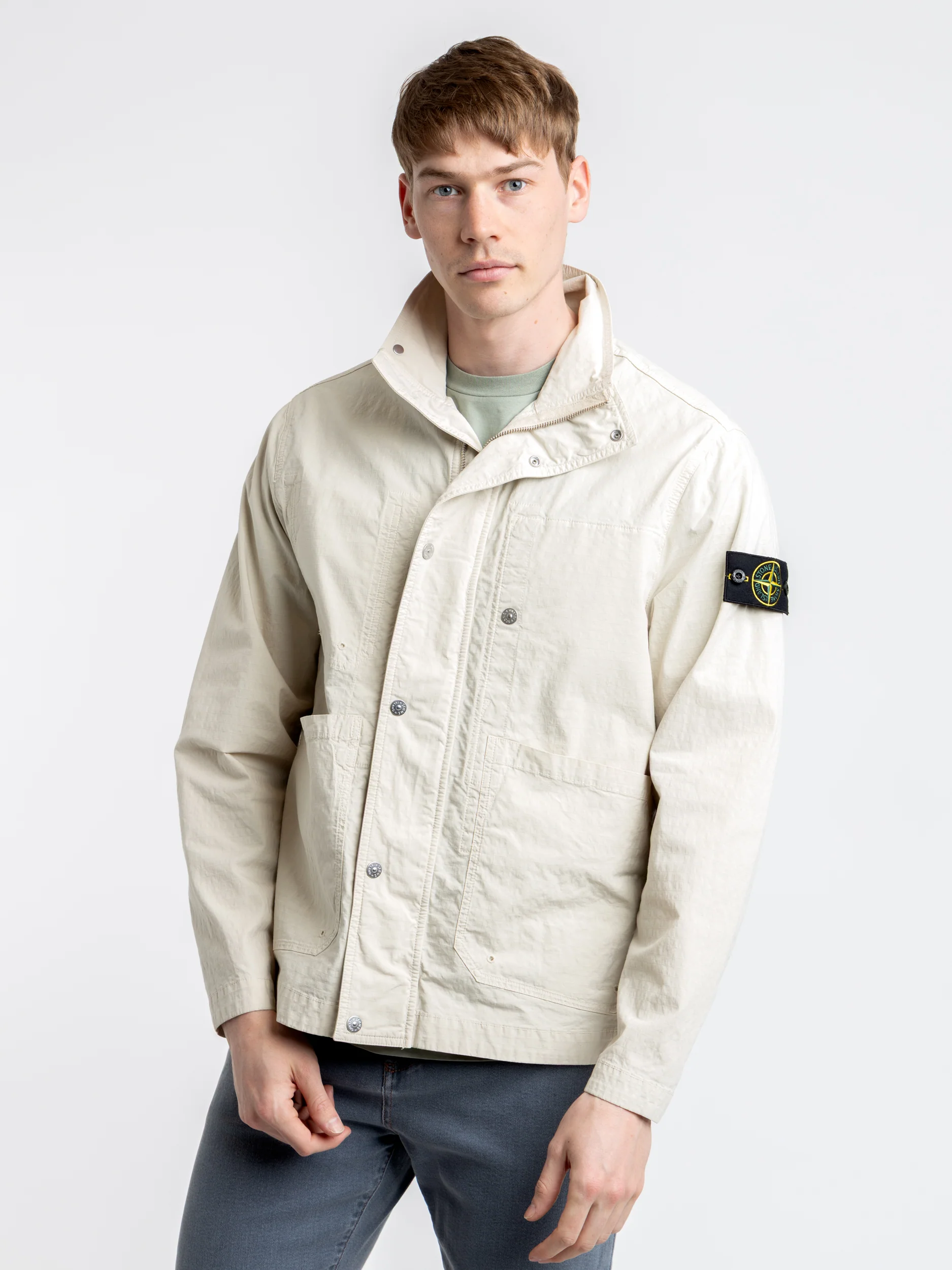 Beige Cotton Overshirt