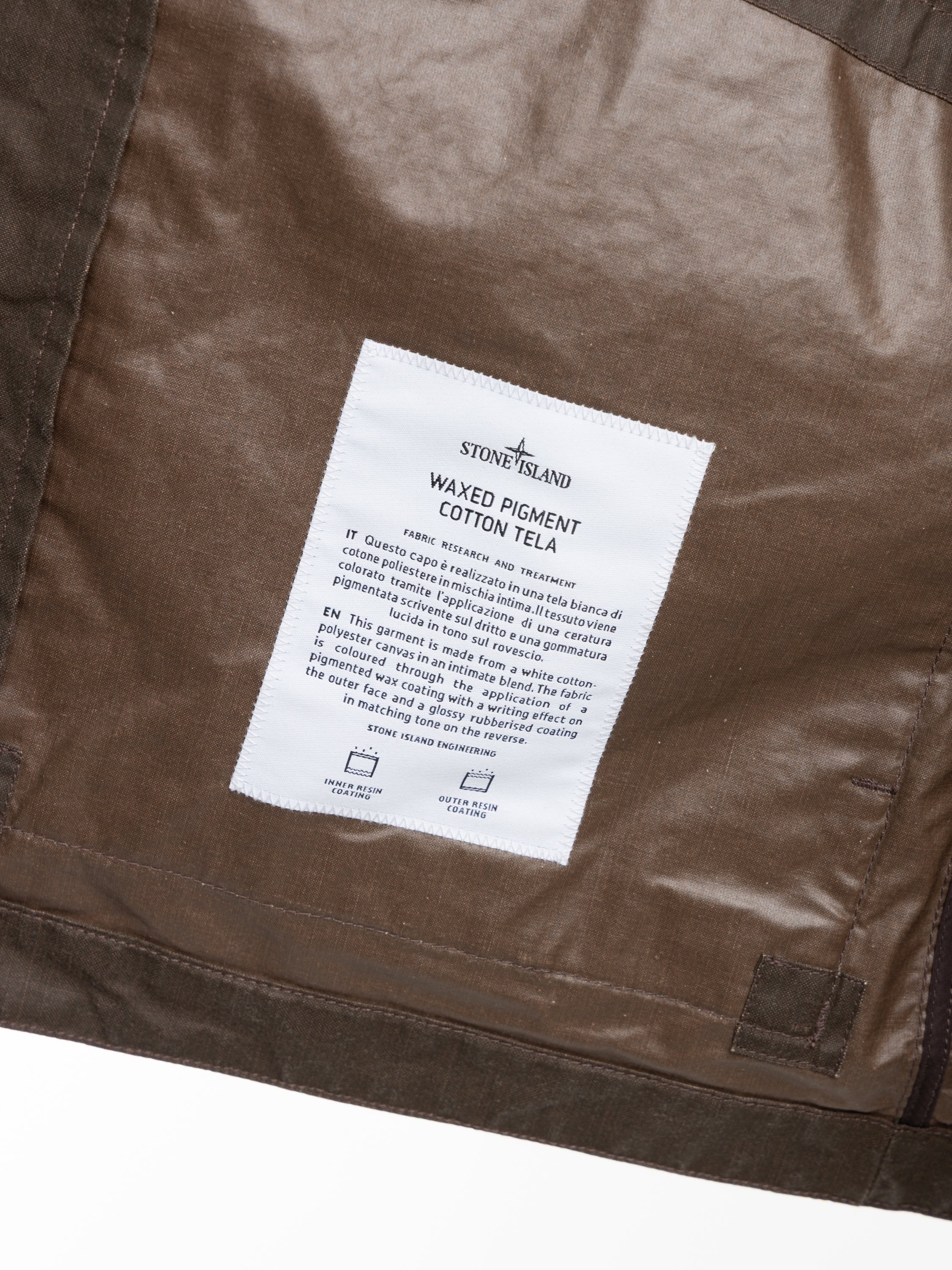 Brown Waxed Pigment Cotton Tela Coach Jacket - Image 9