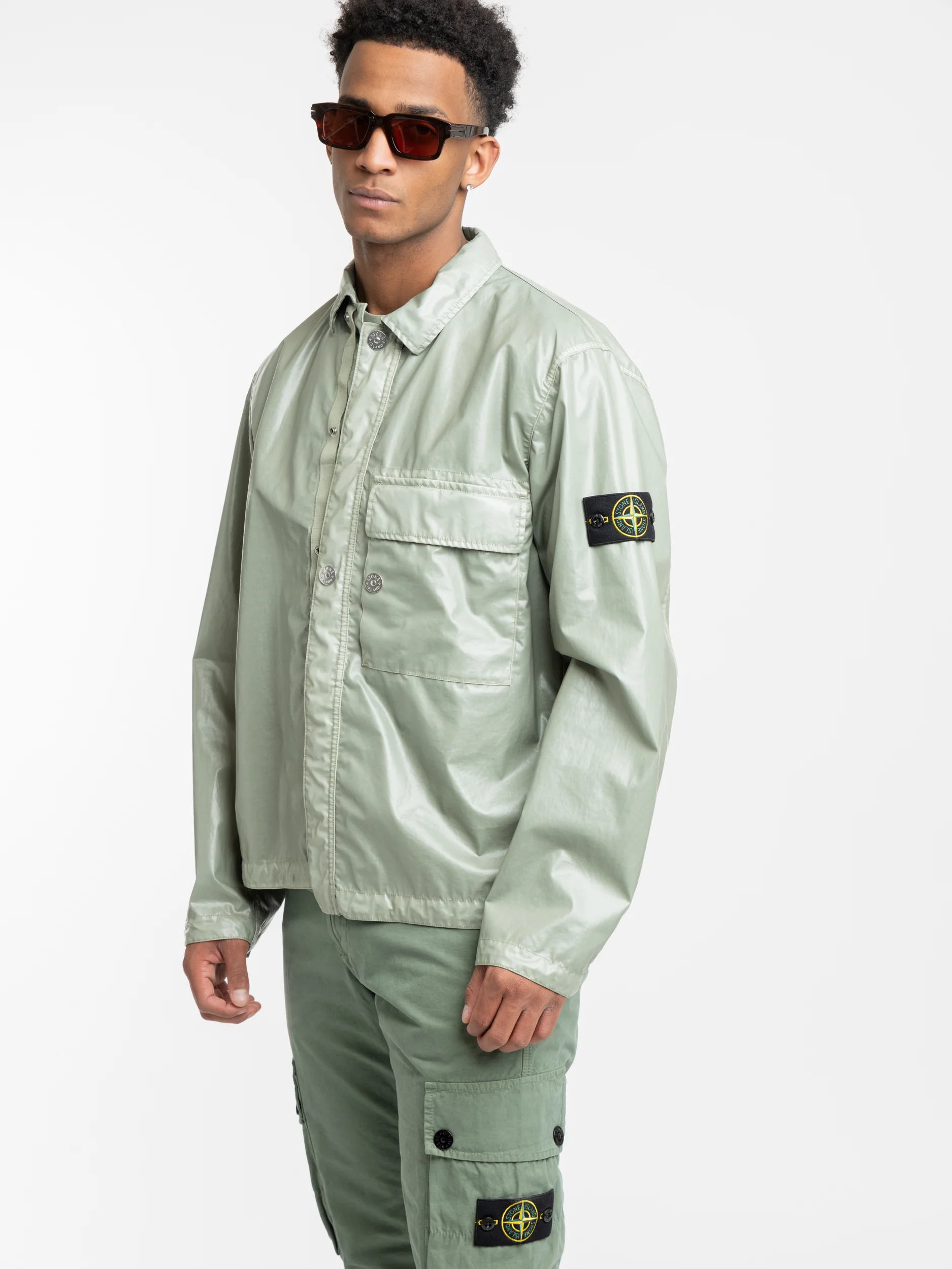 Mussola Gommata-TC Sage Shirt Jacket - Image 3