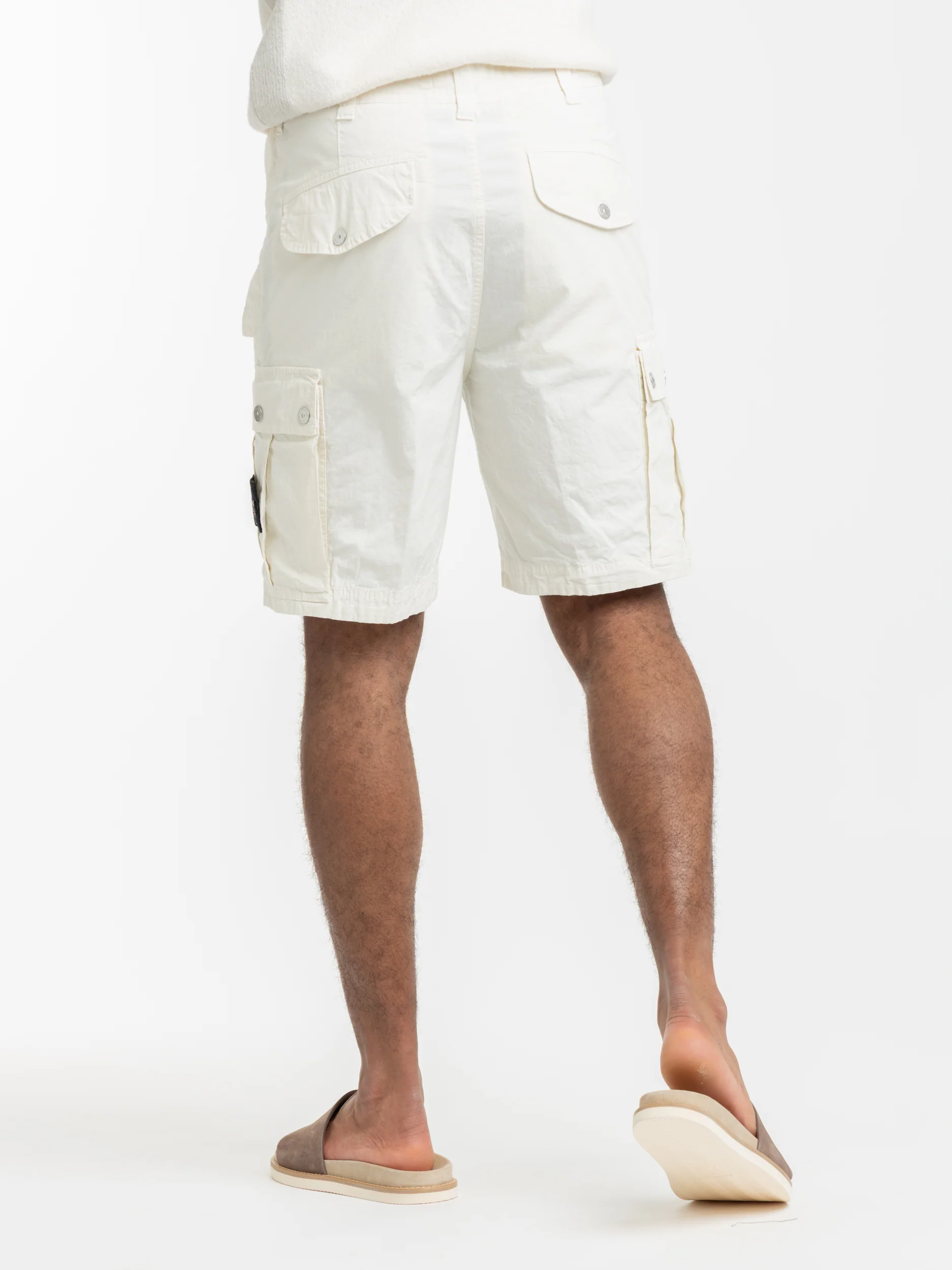 Ivory Ripstop Cotton Cargo Bermuda Short - Image 4