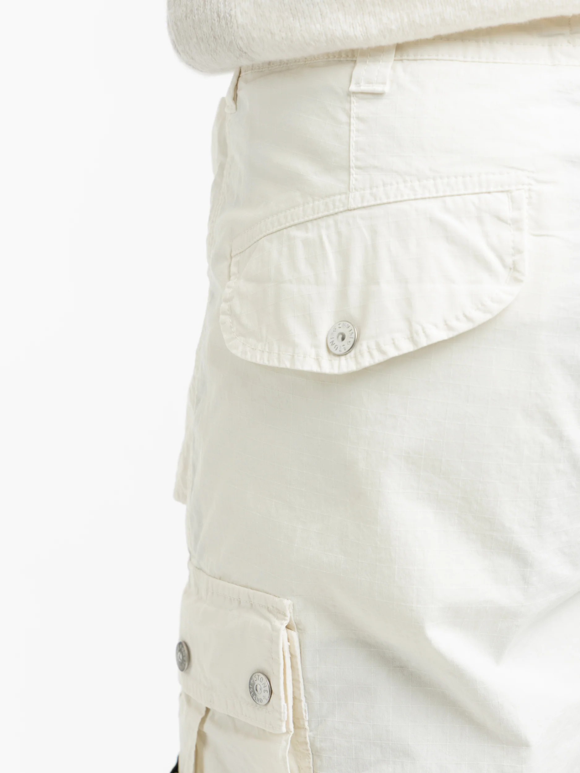 Ivory Ripstop Cotton Cargo Bermuda Short - Image 5
