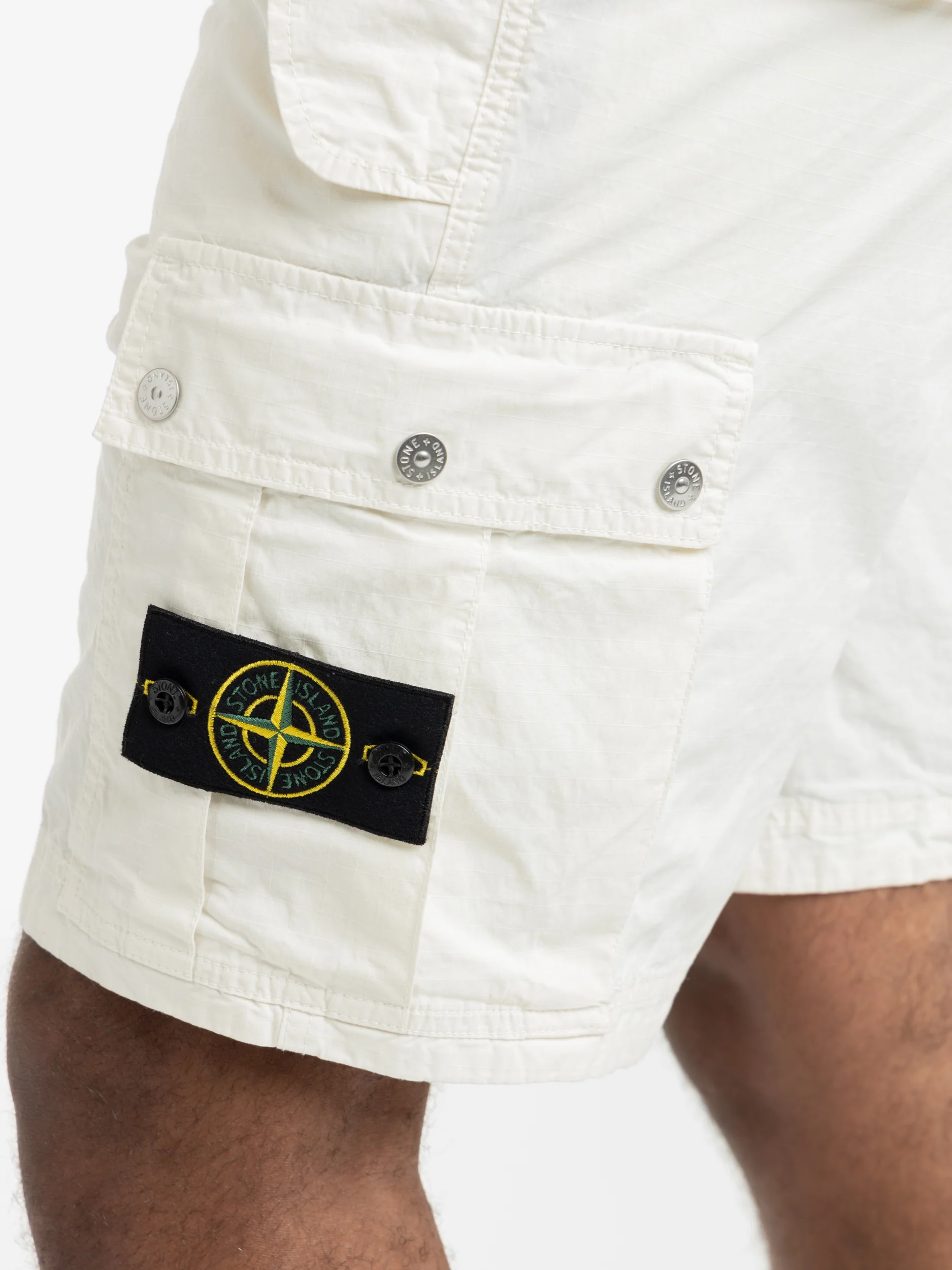 Ivory Ripstop Cotton Cargo Bermuda Short - Image 6