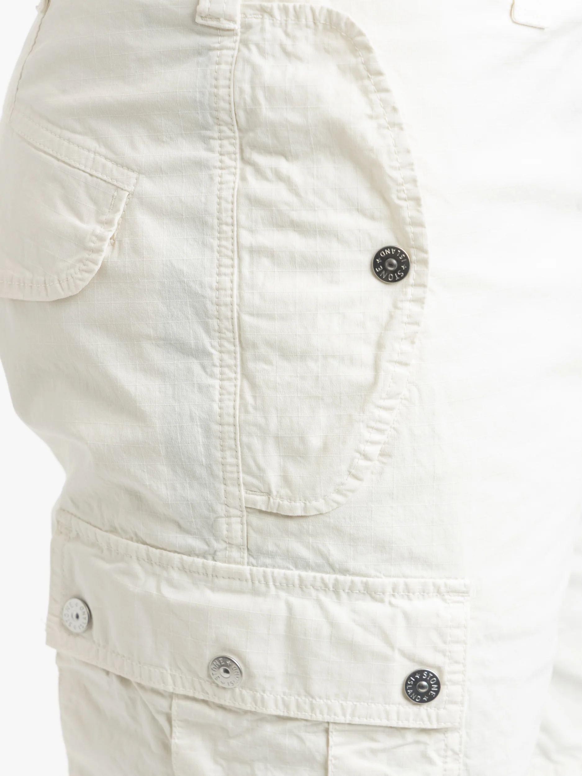 Ivory Ripstop Cotton Cargo Bermuda Short - Image 8