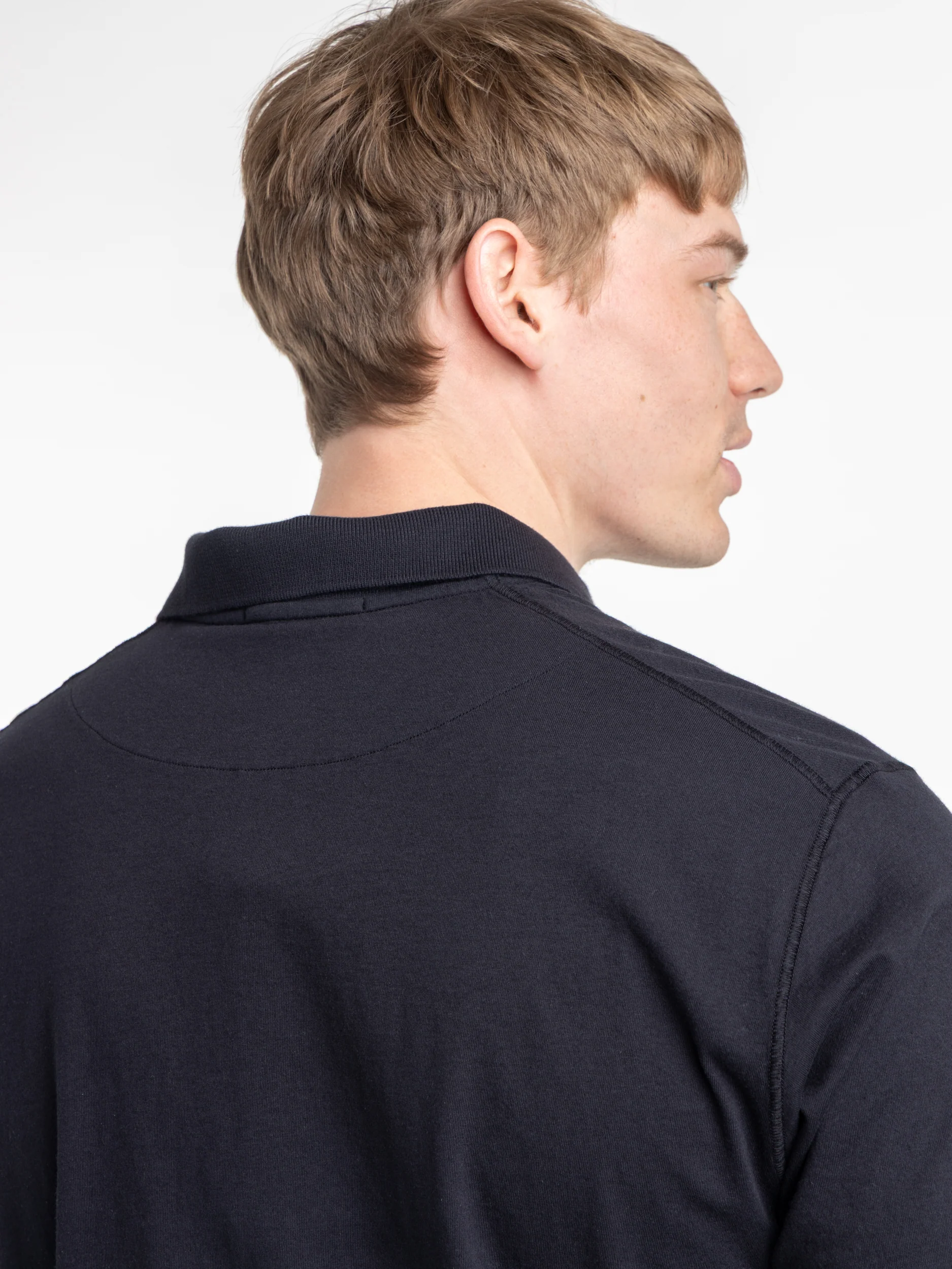 Navy Polo Cotton Jersey Shirt - Image 5
