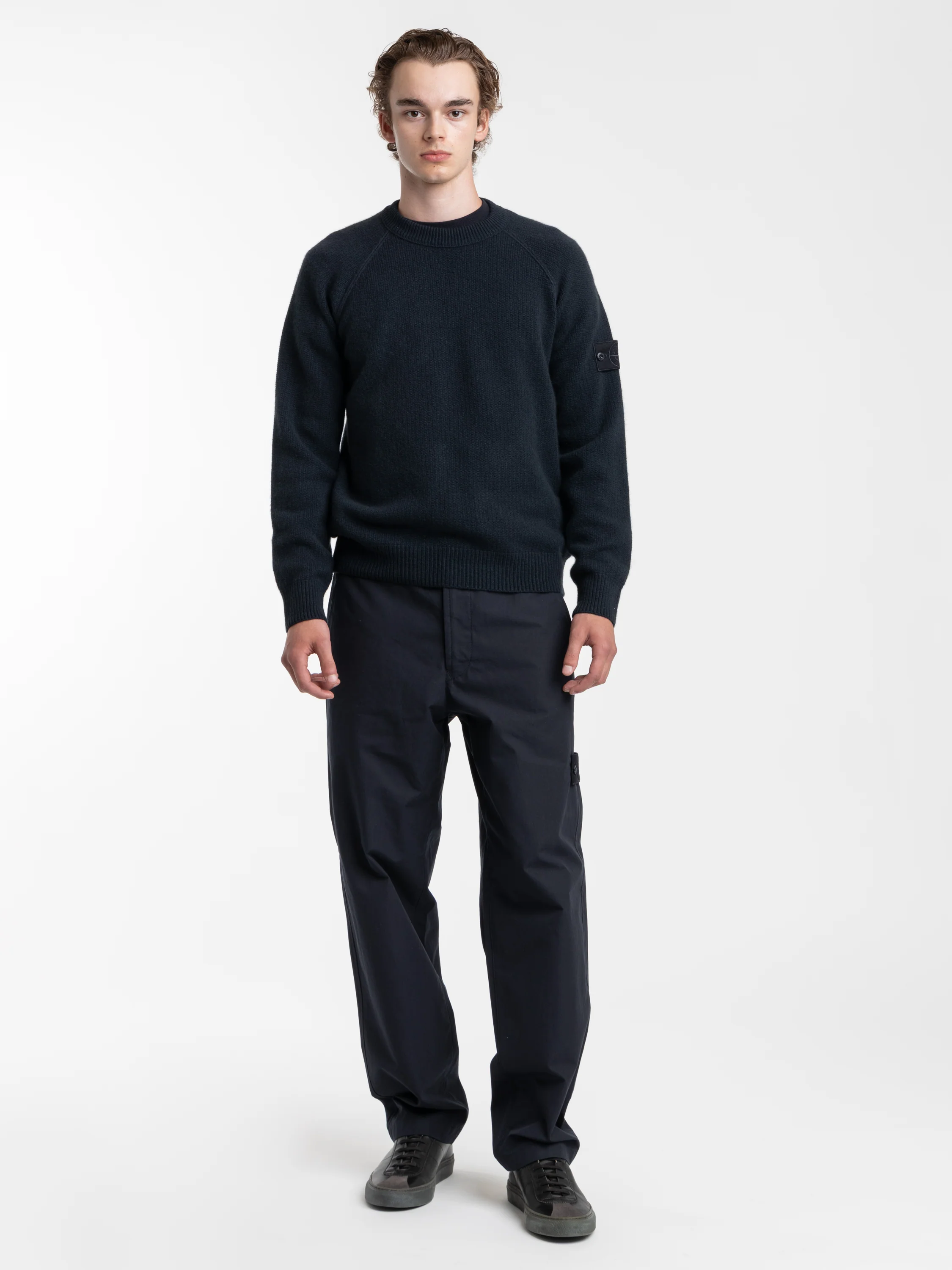 Navy Cashmere Ghost Knit Crewneck - Image 2