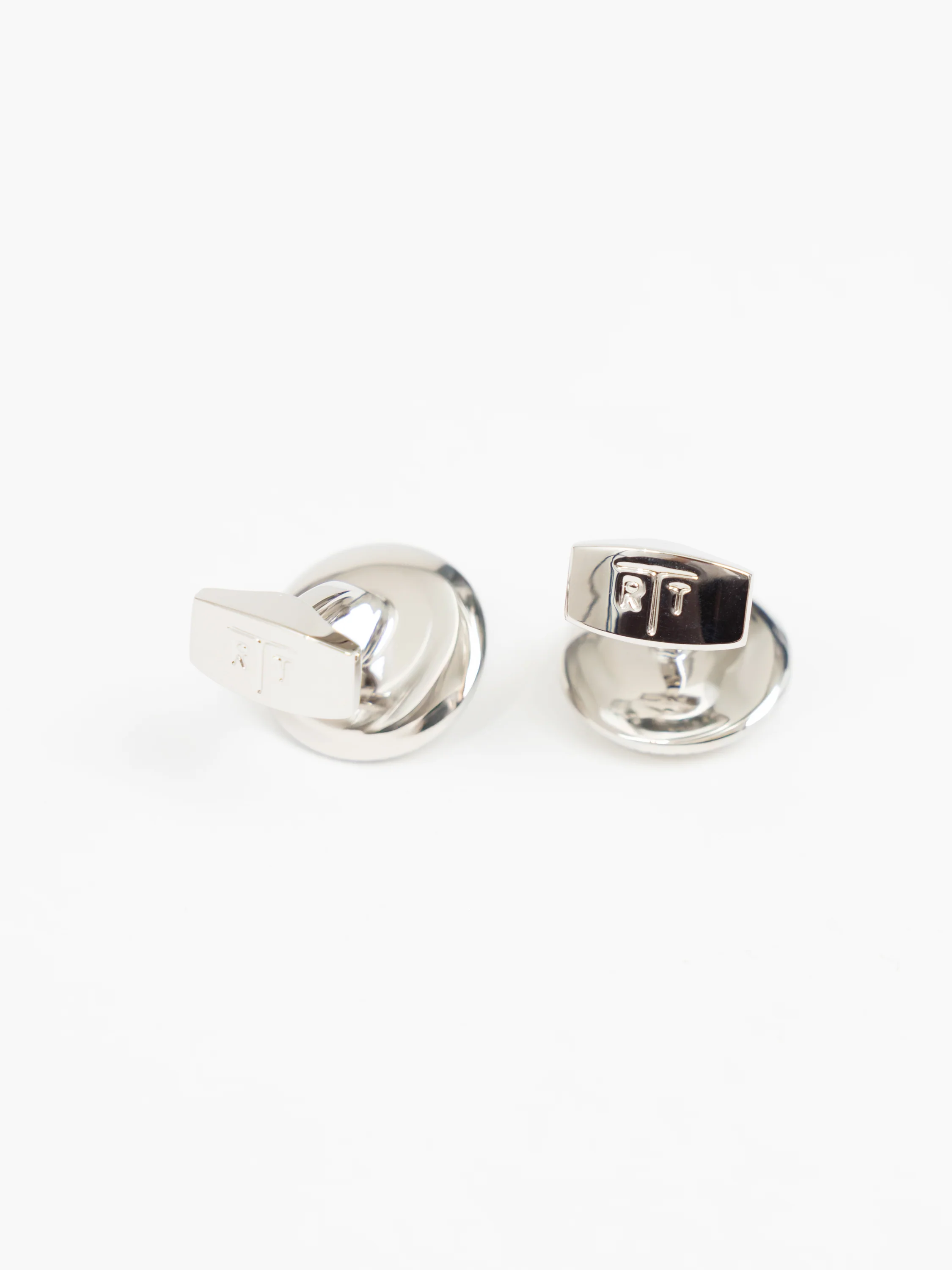 White Mother of Pearl Bullseye Cufflinks - Image 4