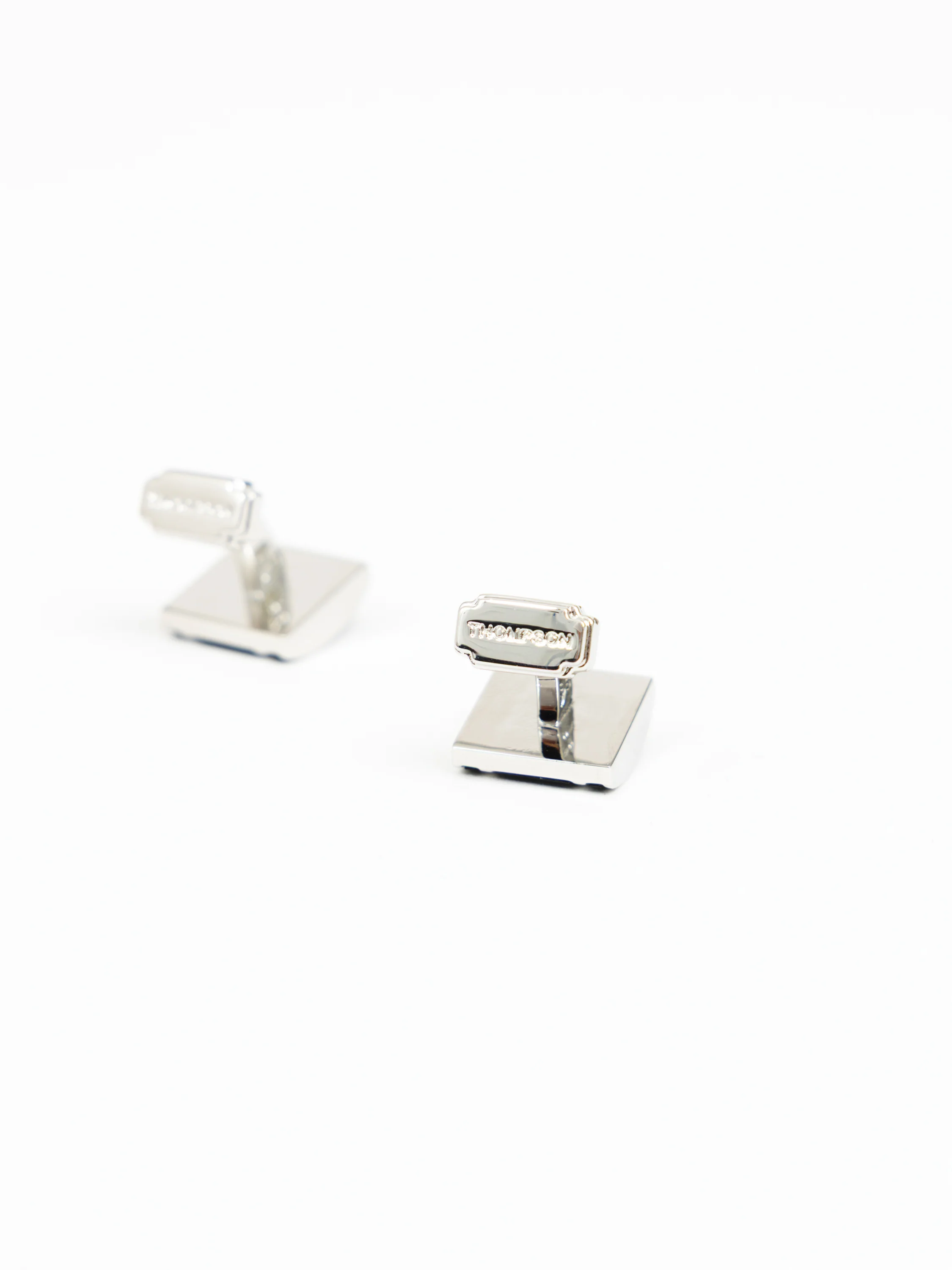 Thompson D-Shape Semi-Precious Cufflinks - Image 3