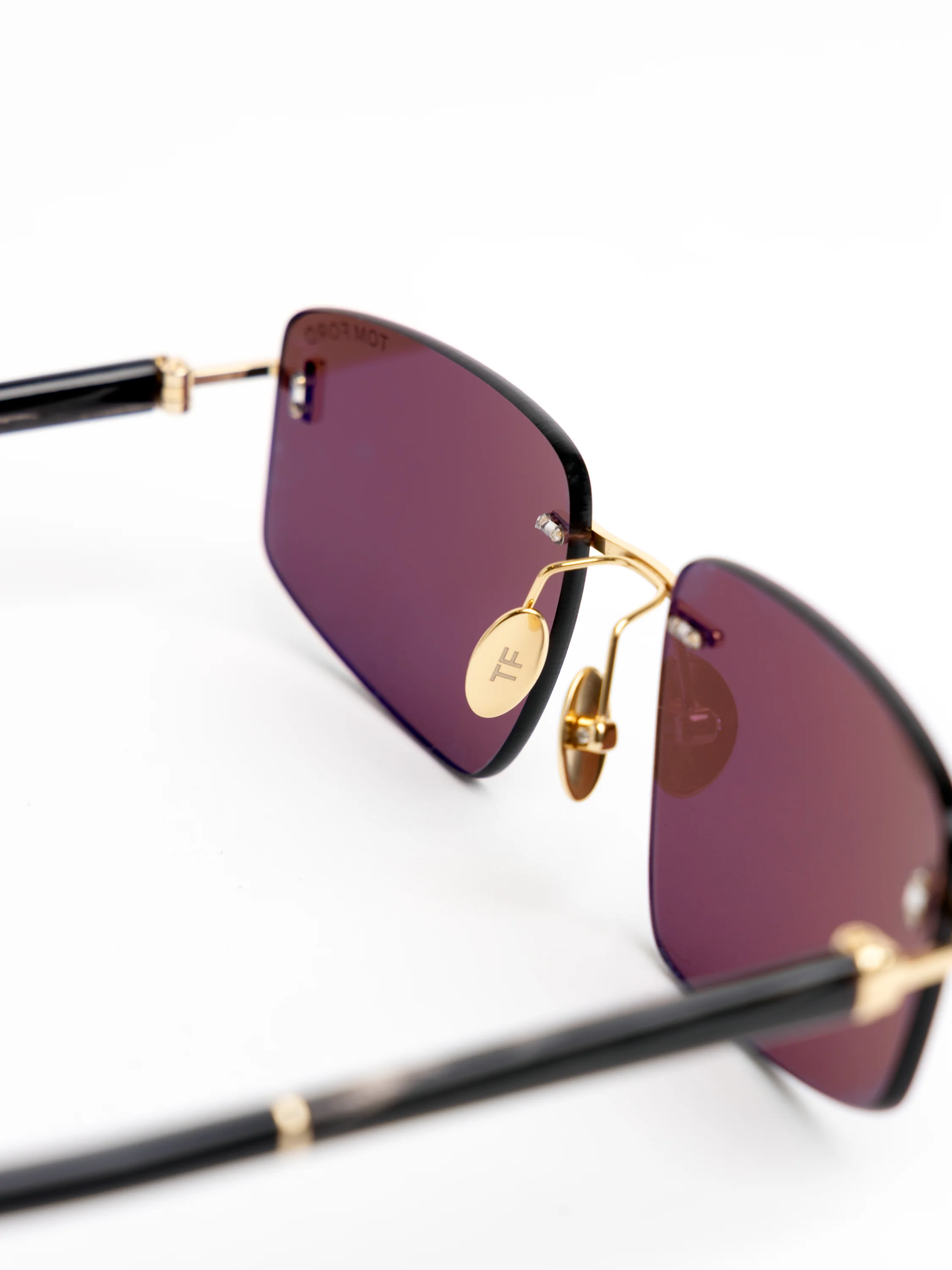 Square Titanium and Horn Sunglasses - Image 2