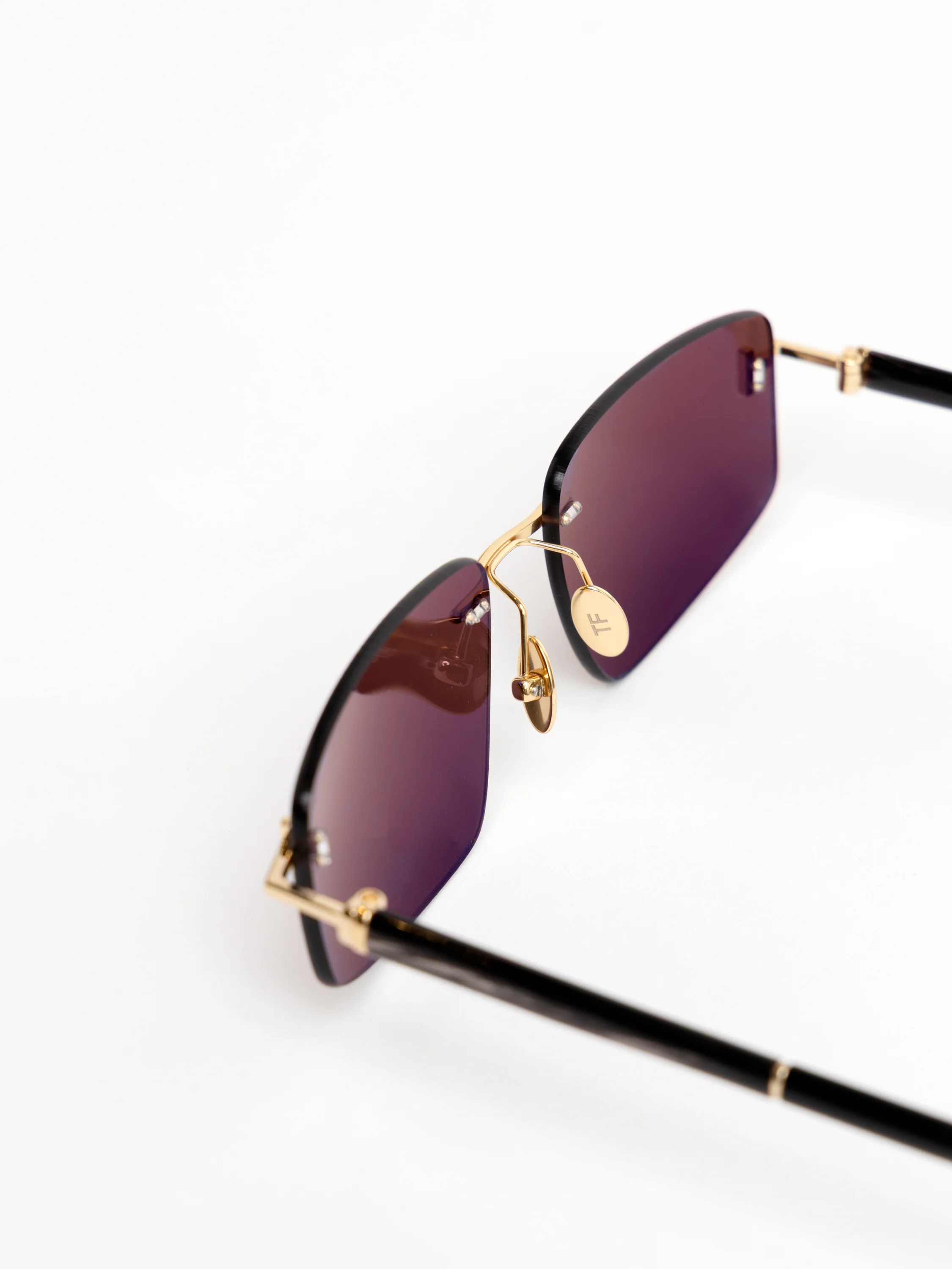 Square Titanium and Horn Sunglasses - Image 5