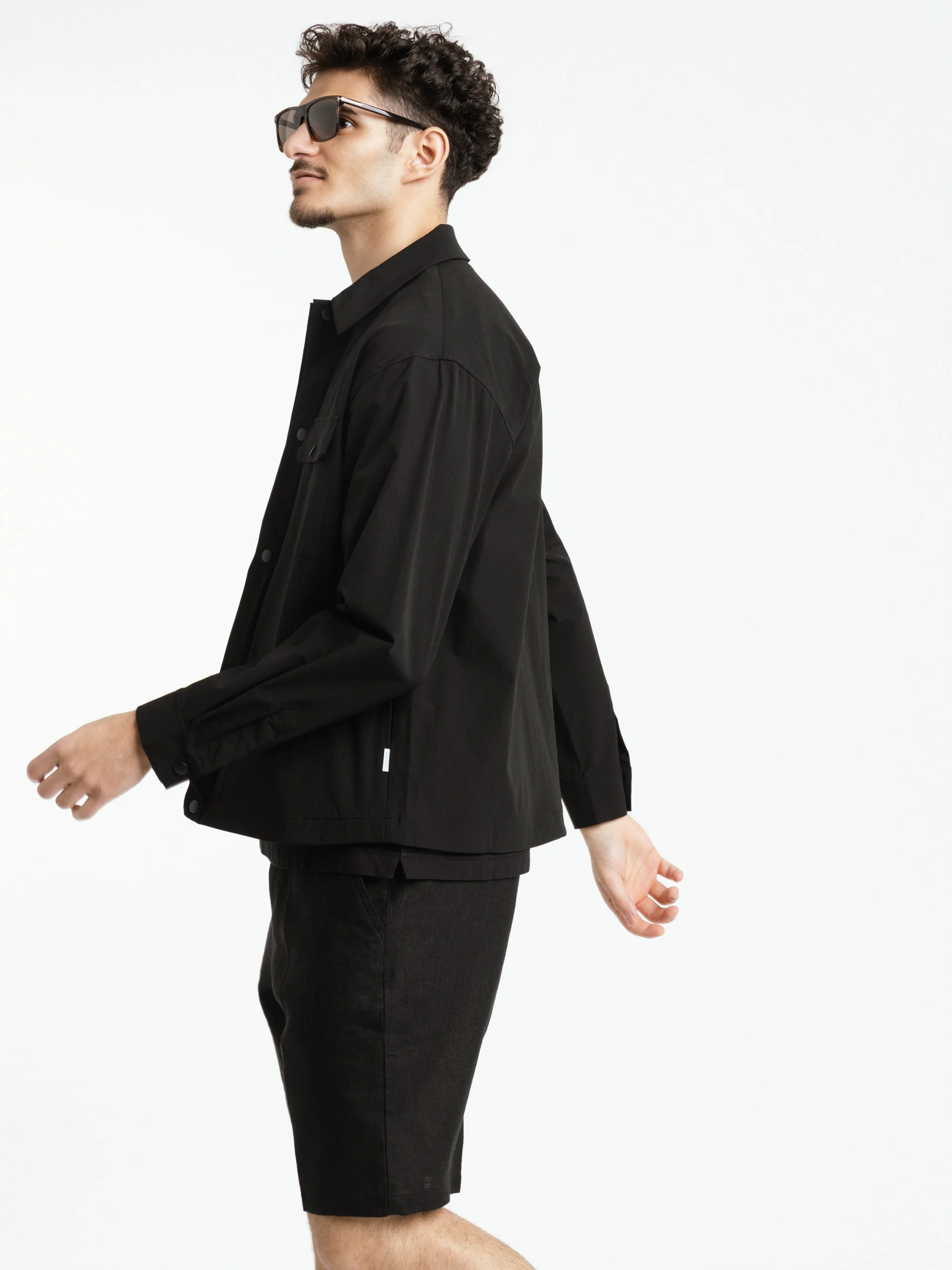 Black Packable Overshirt - Image 3