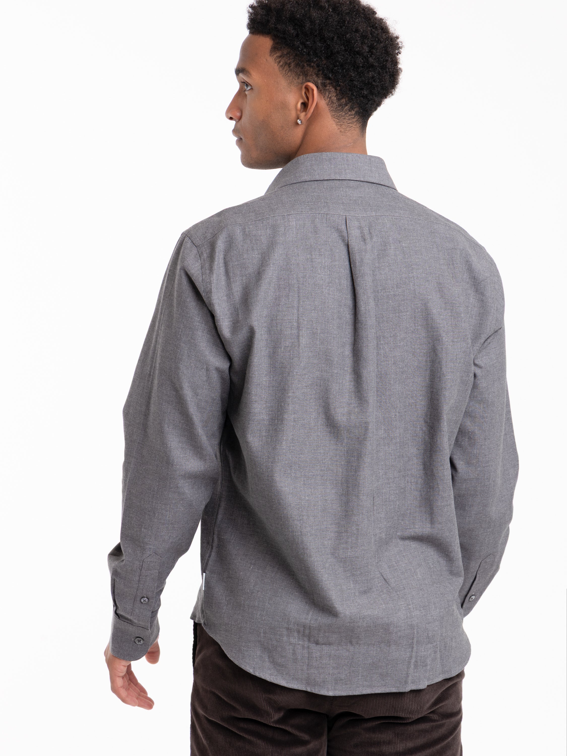 Kent collar Dark Grey Shirt - Image 4