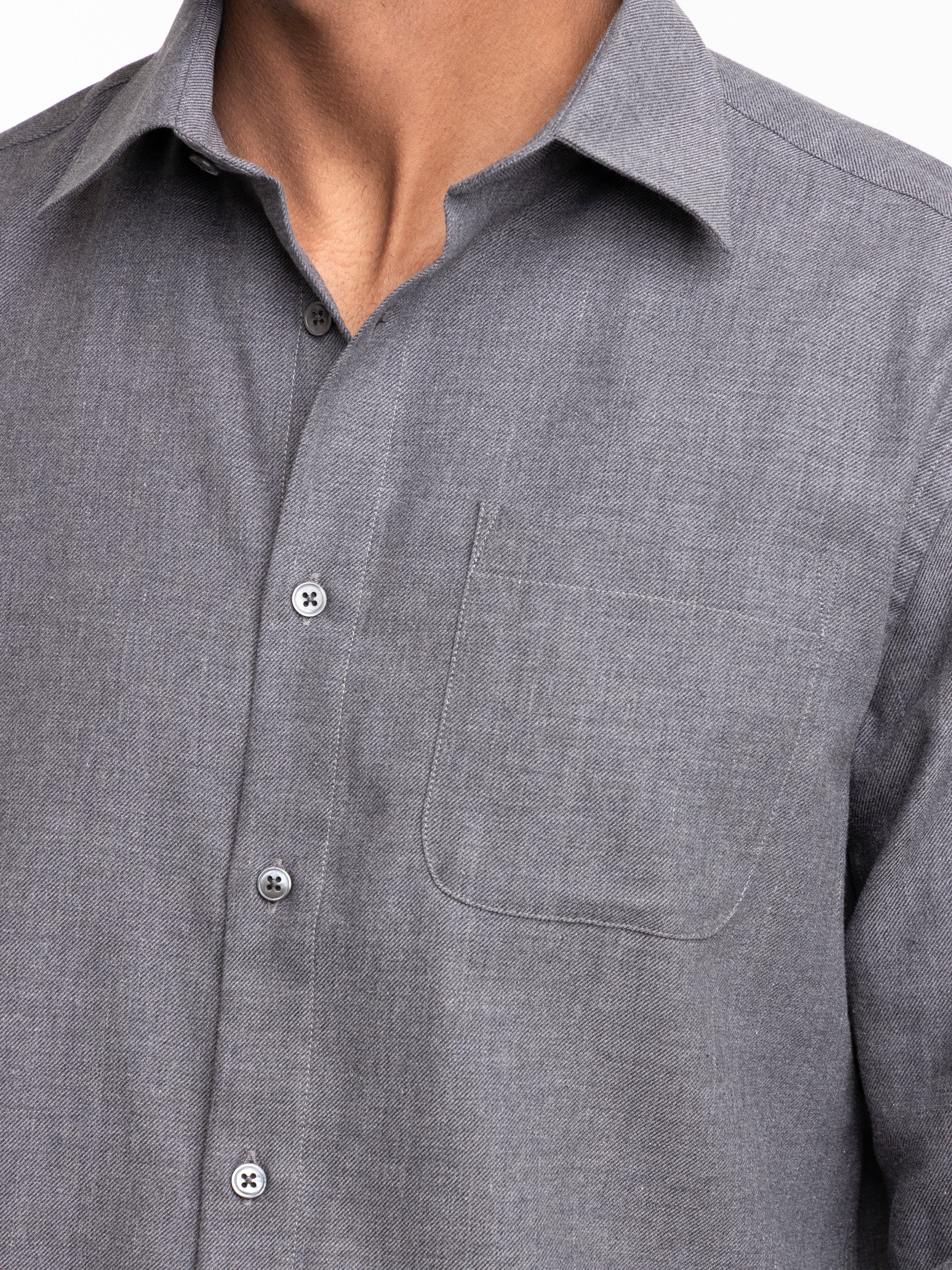 Kent collar Dark Grey Shirt - Image 8