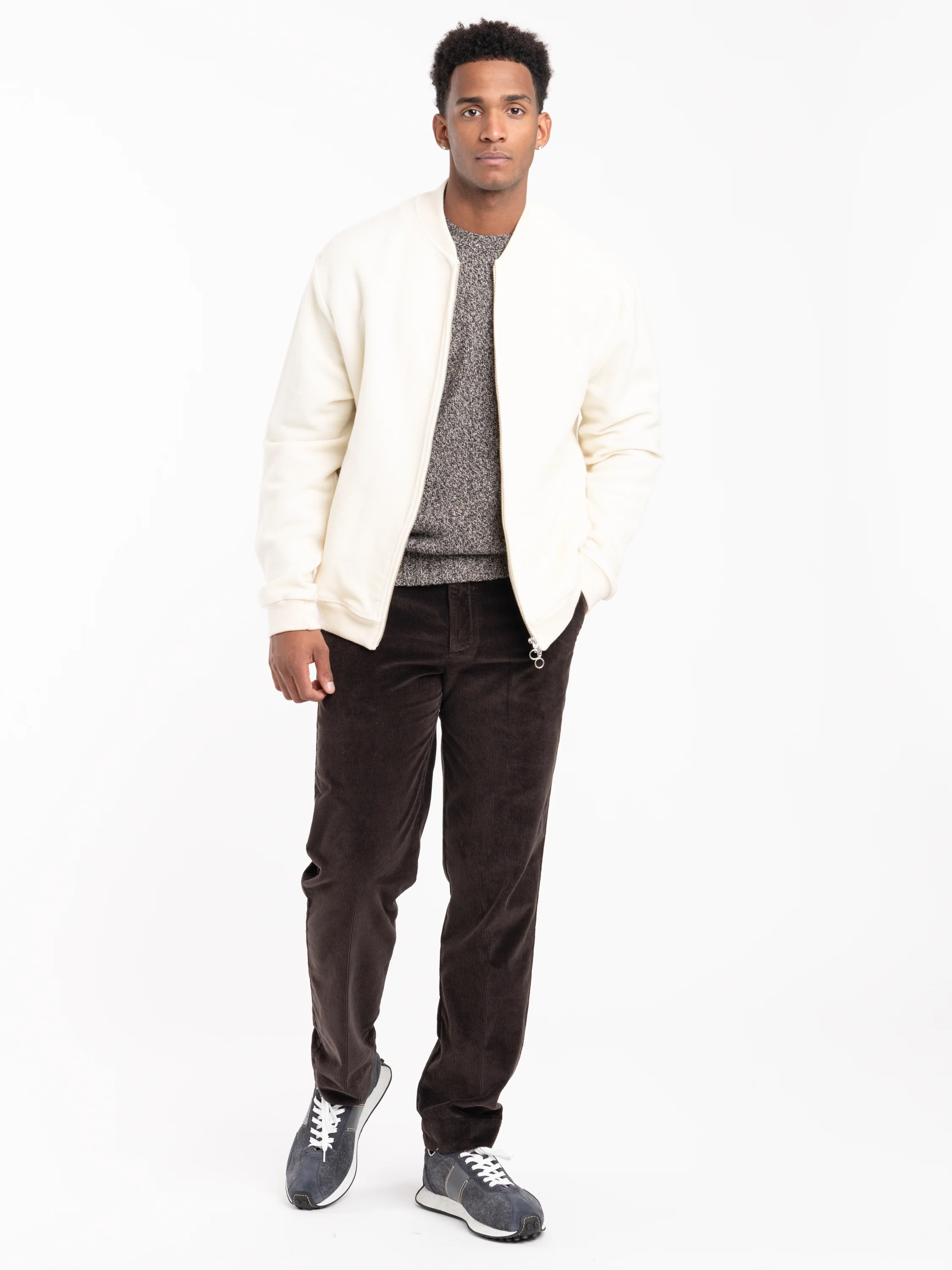 Ivory Blouson Wool-Cotton Jacket - Image 2
