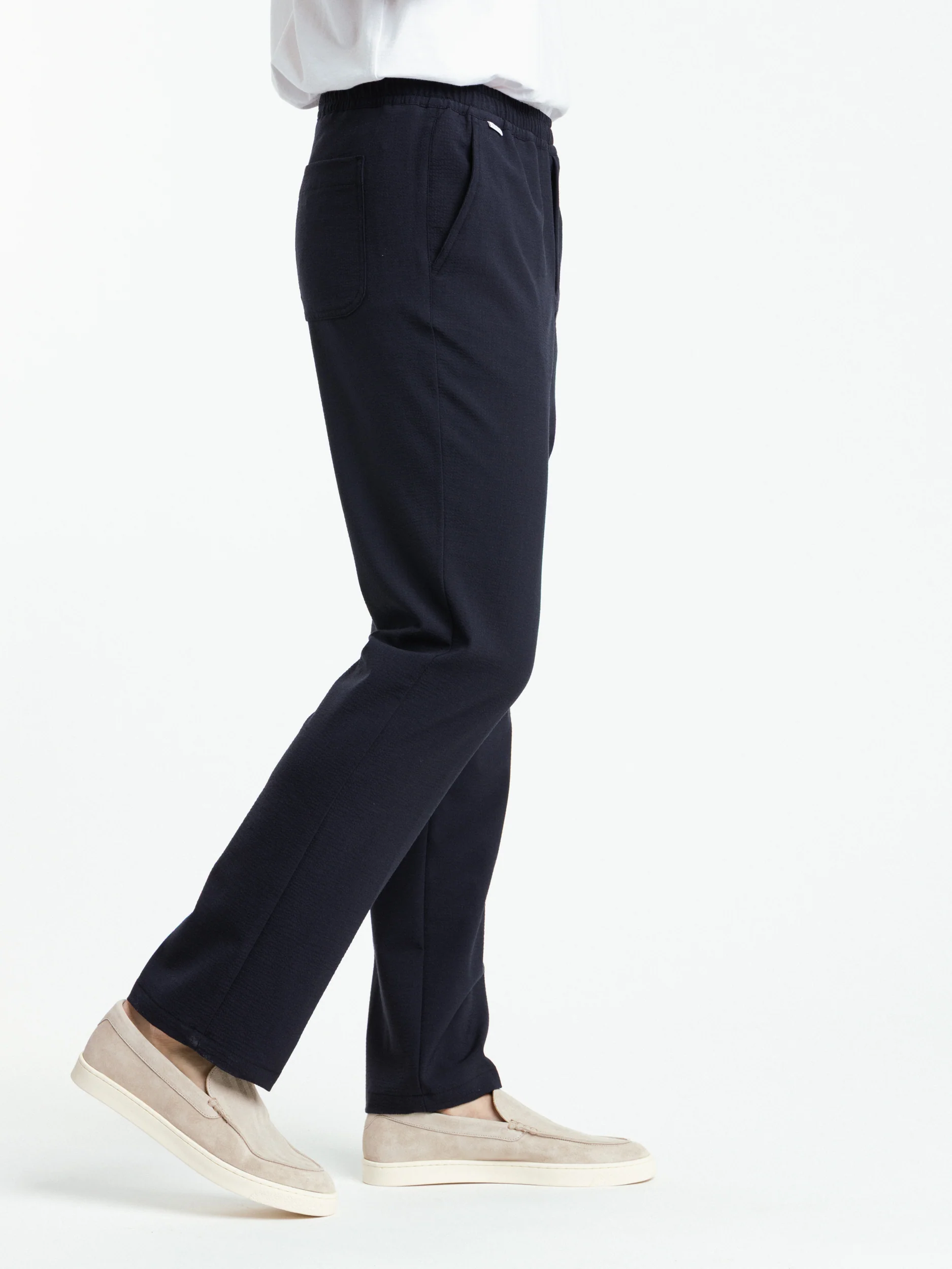 Navy Seersucker Trouser - Image 3