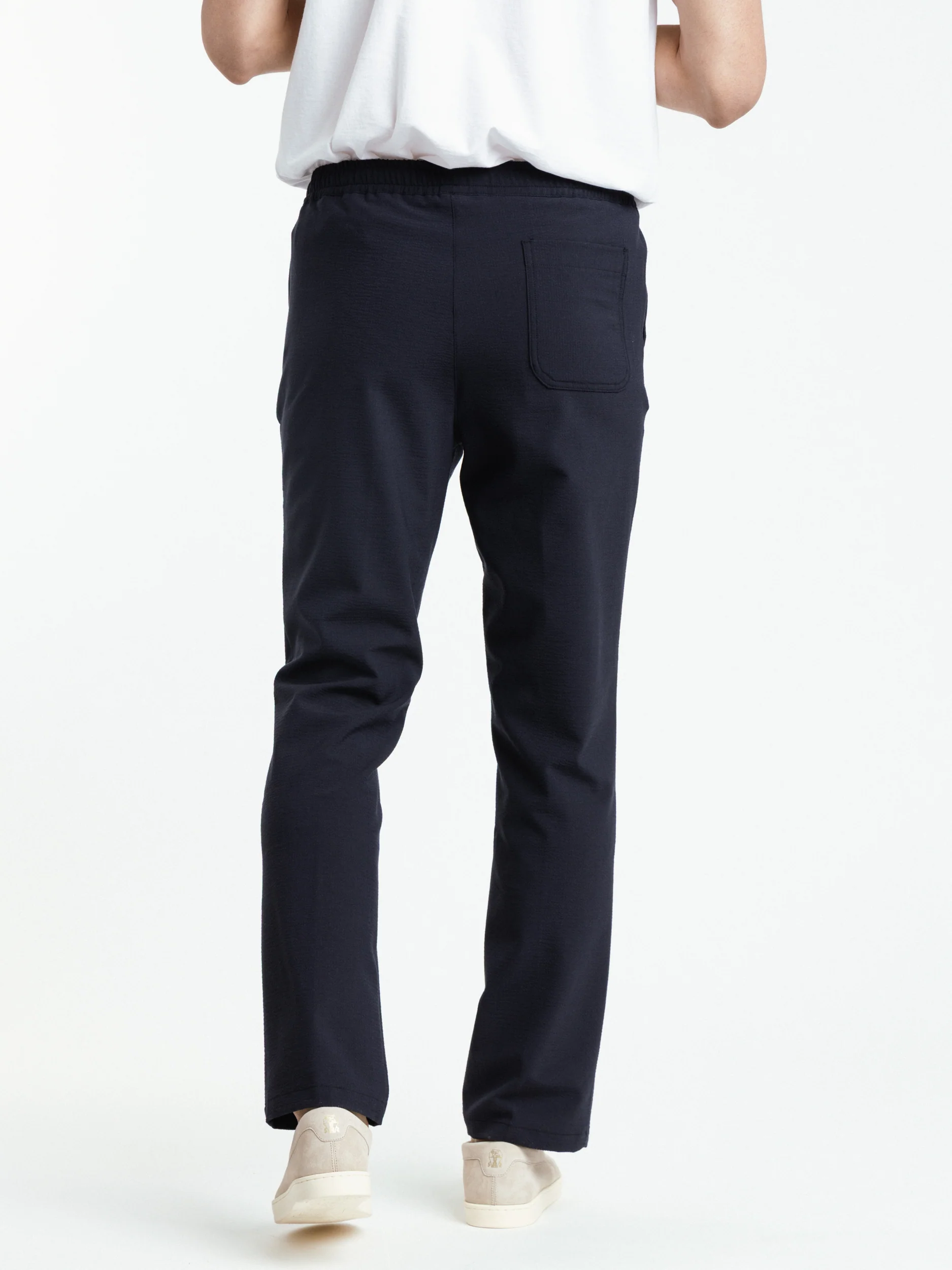 Navy Seersucker Trouser - Image 4