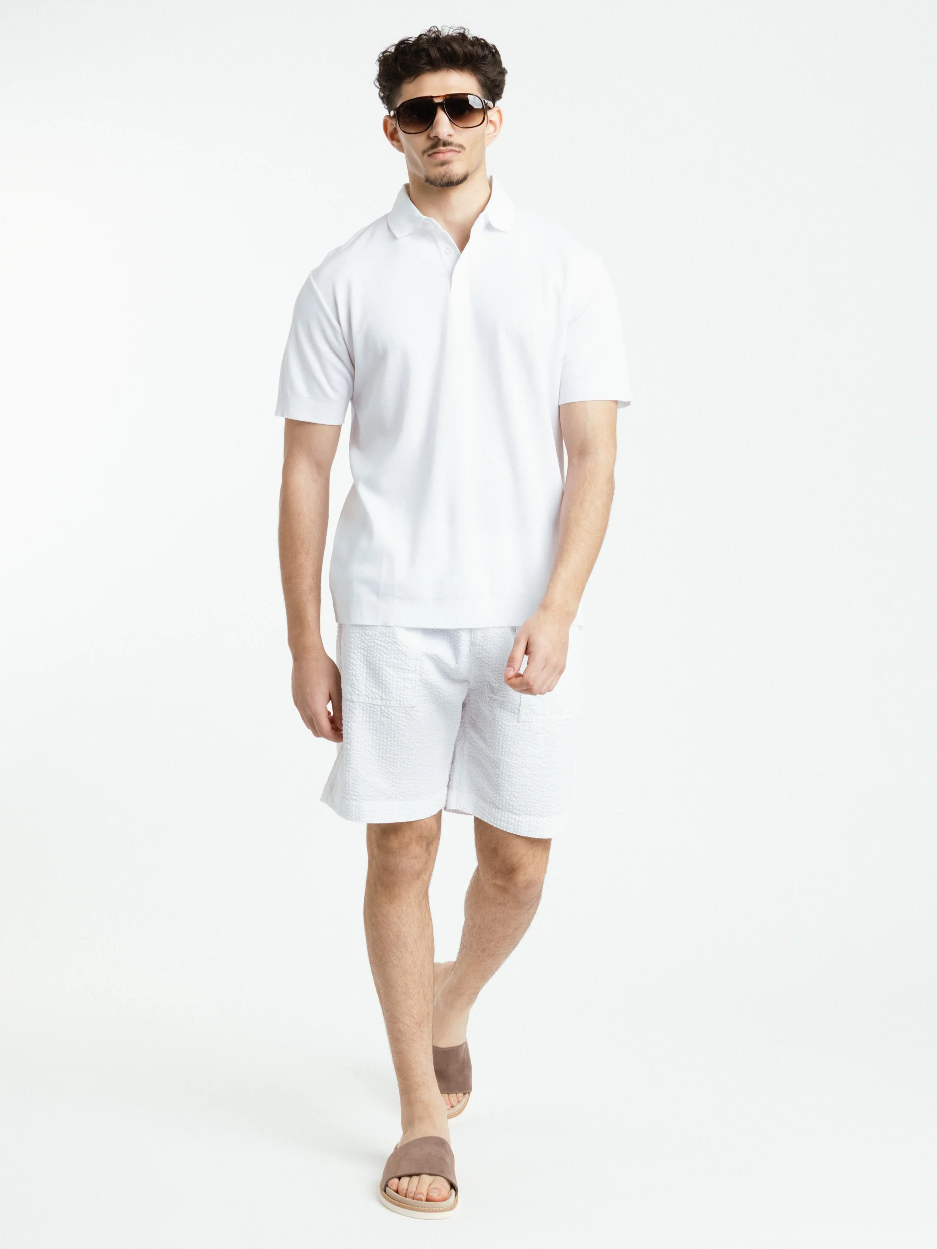 White Seersucker Short - Image 2