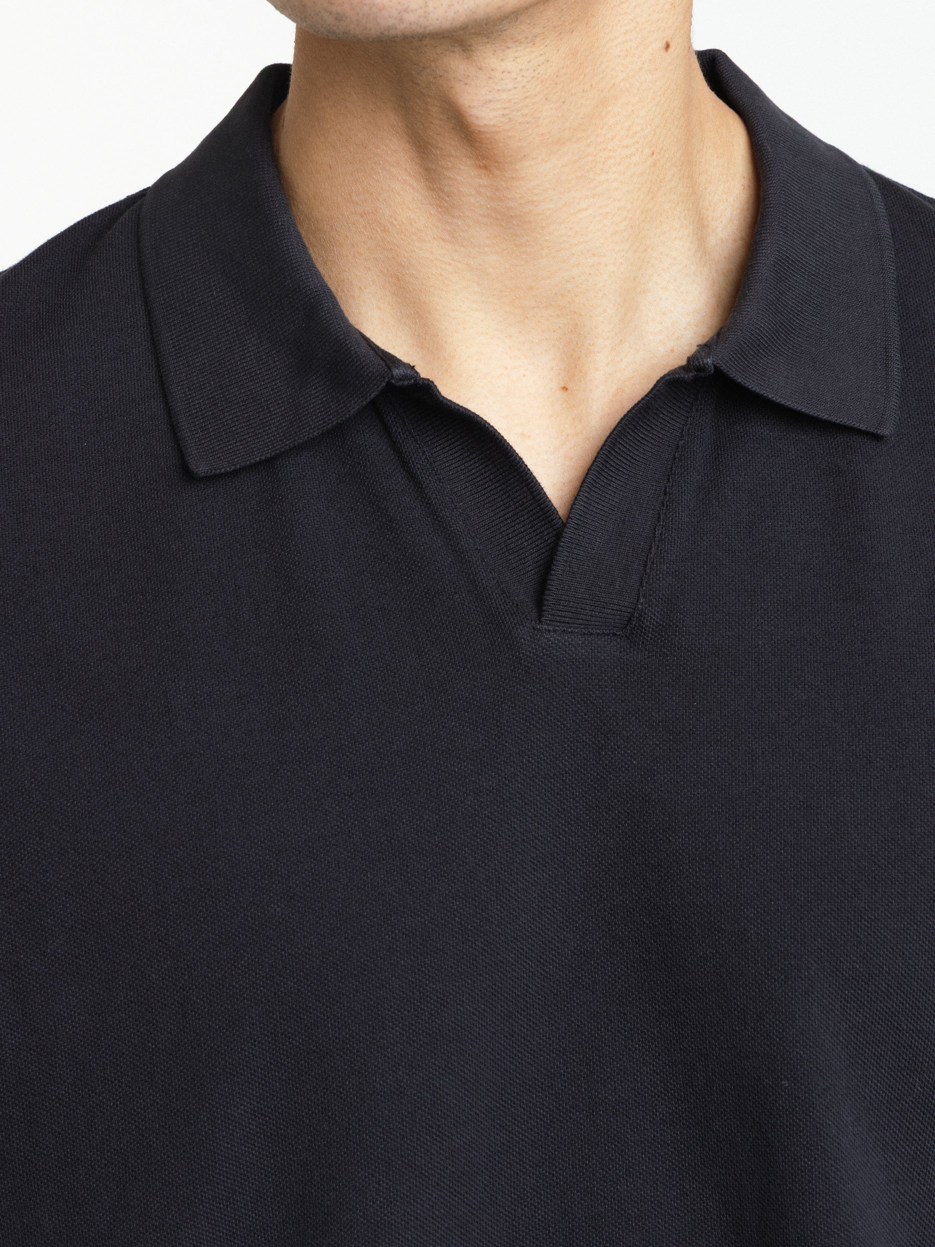 Navy Johnny Polo Cotton Shirt - Image 7