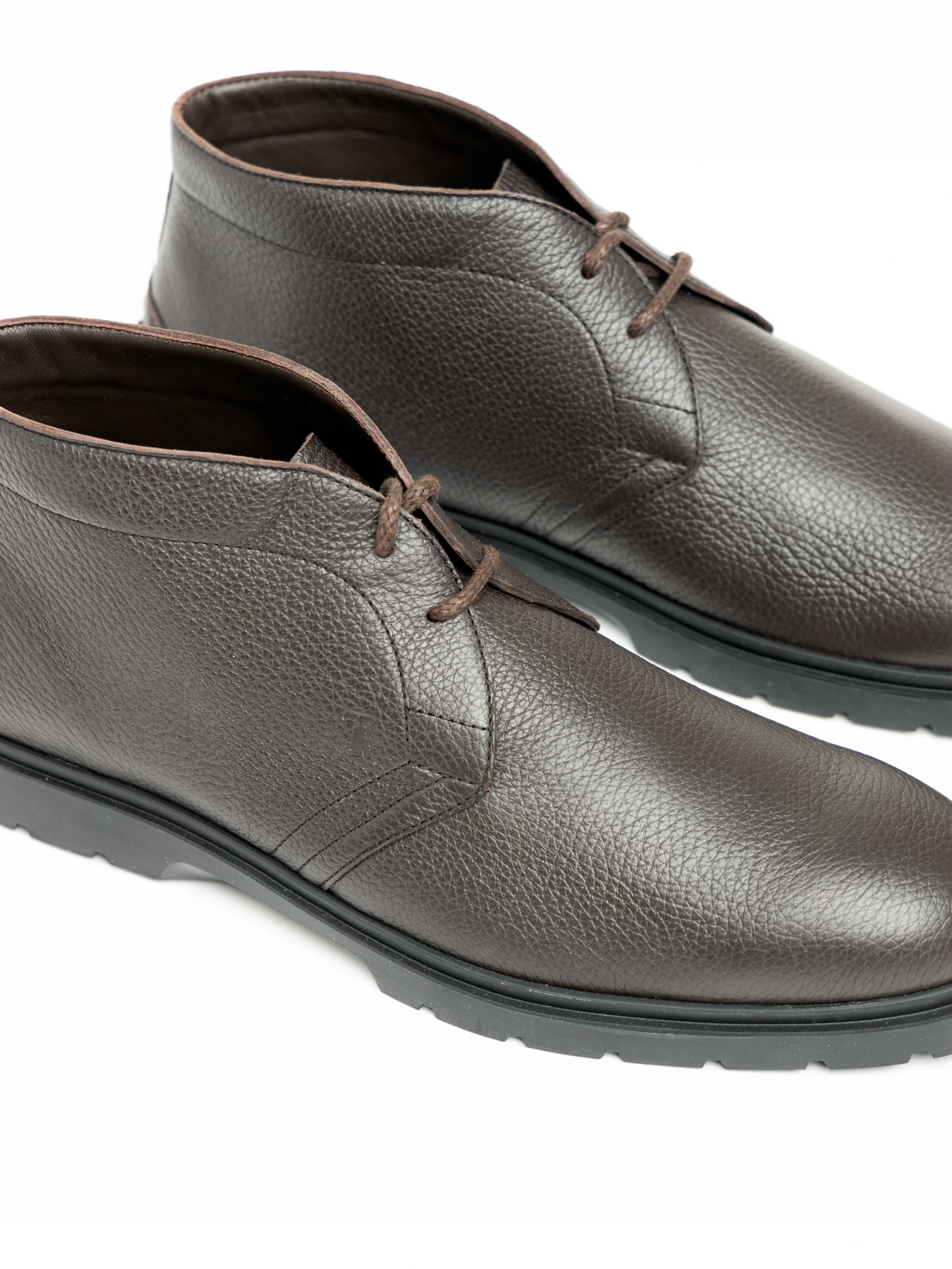 Dark Brown Leather Desert Boots - Image 3