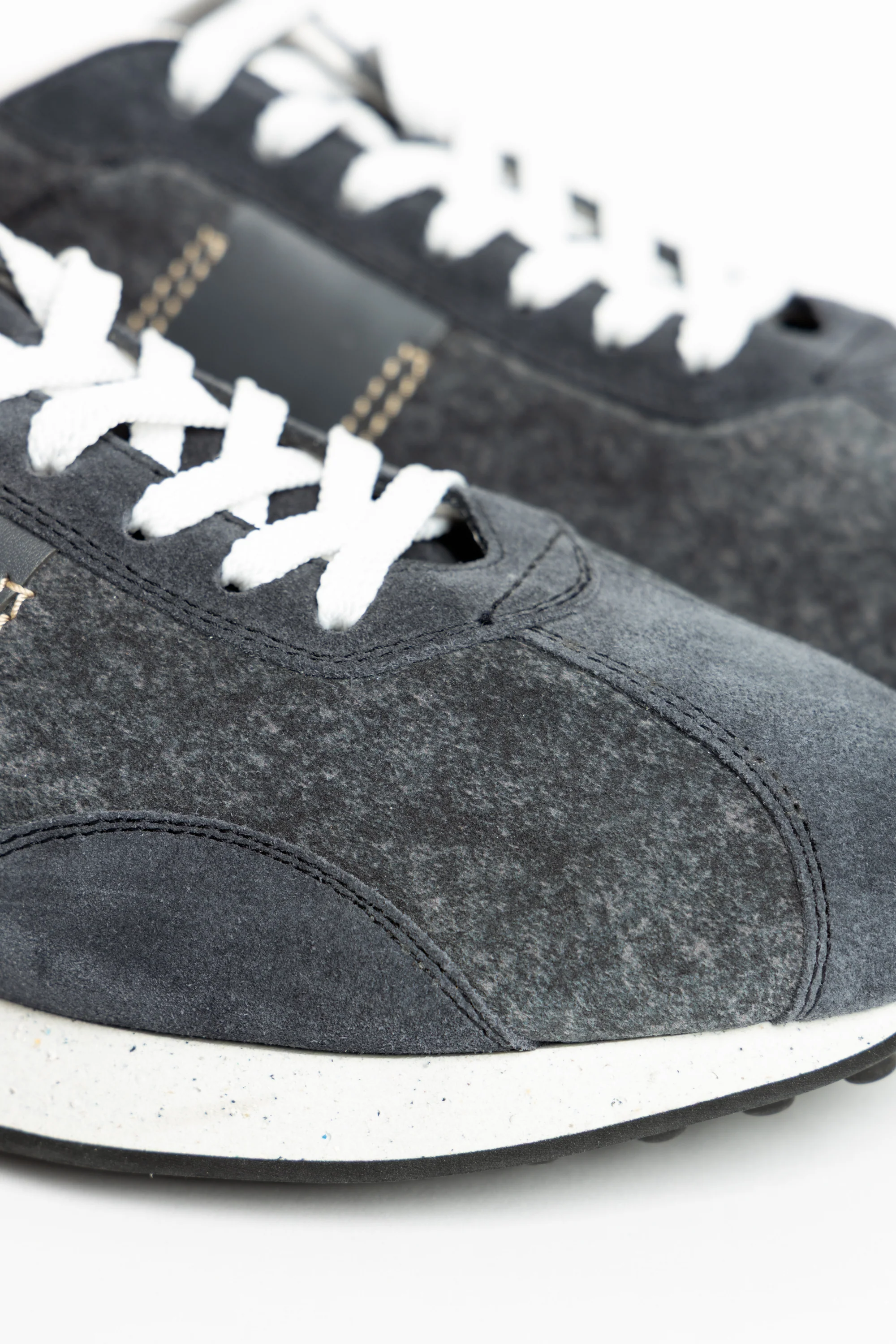 Dark Blue Vintage Suede Sneakers - Image 4