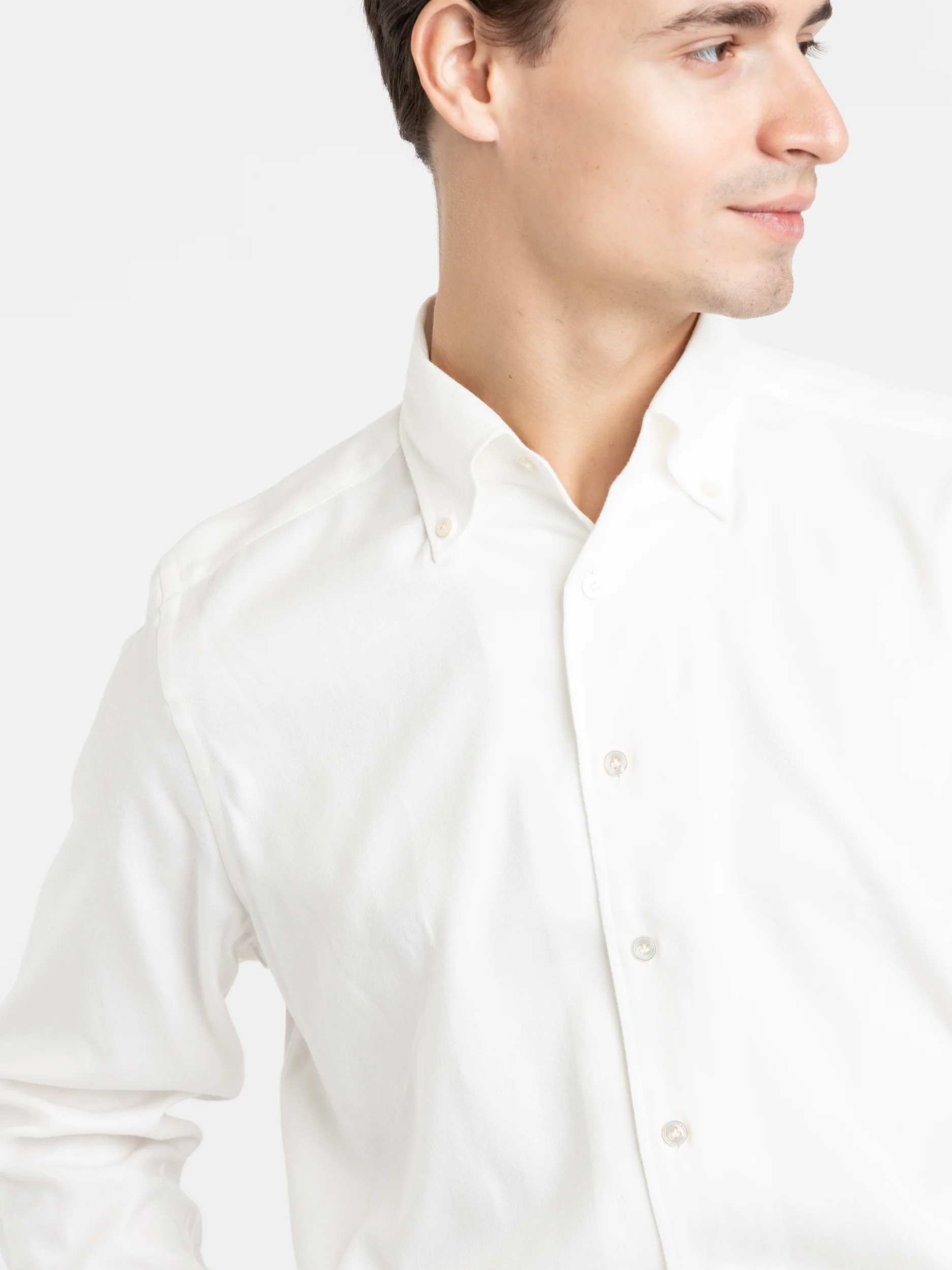 White Modern Fit Dress Shirt - Image 5