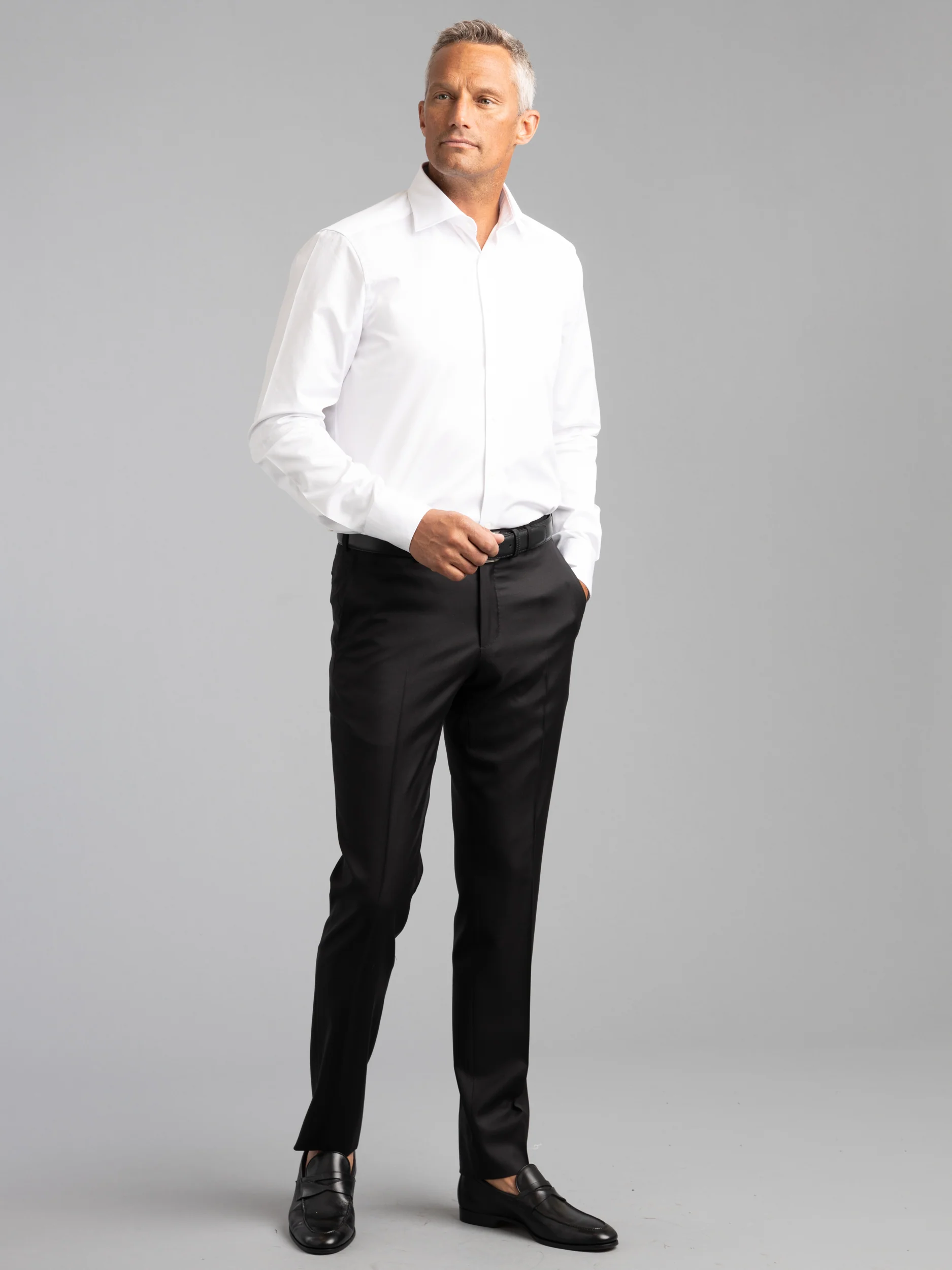 White Slimline Dress Shirt - Image 2