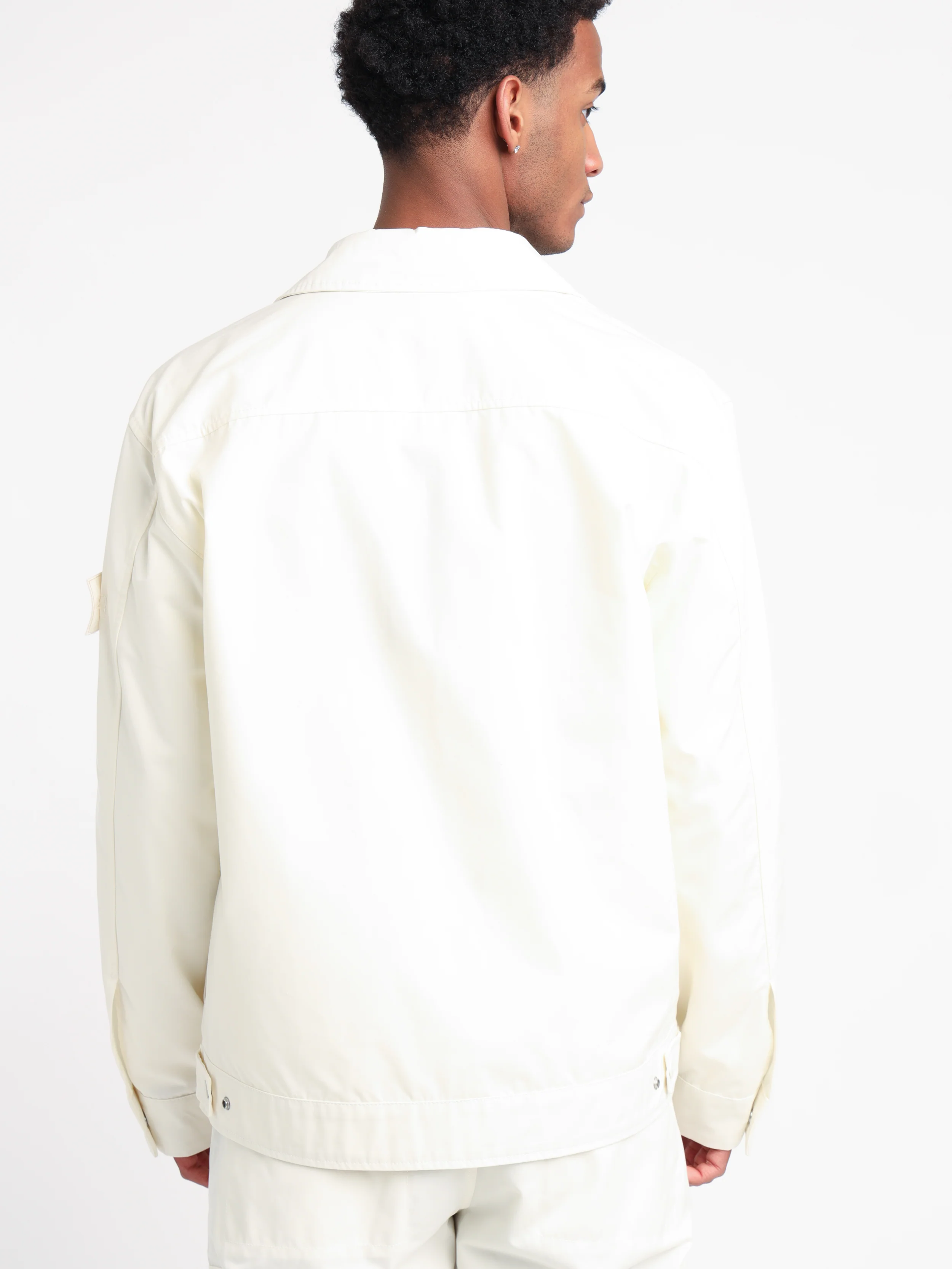 White Weatherproof Cotton Canvas Field Jacket - Image 4