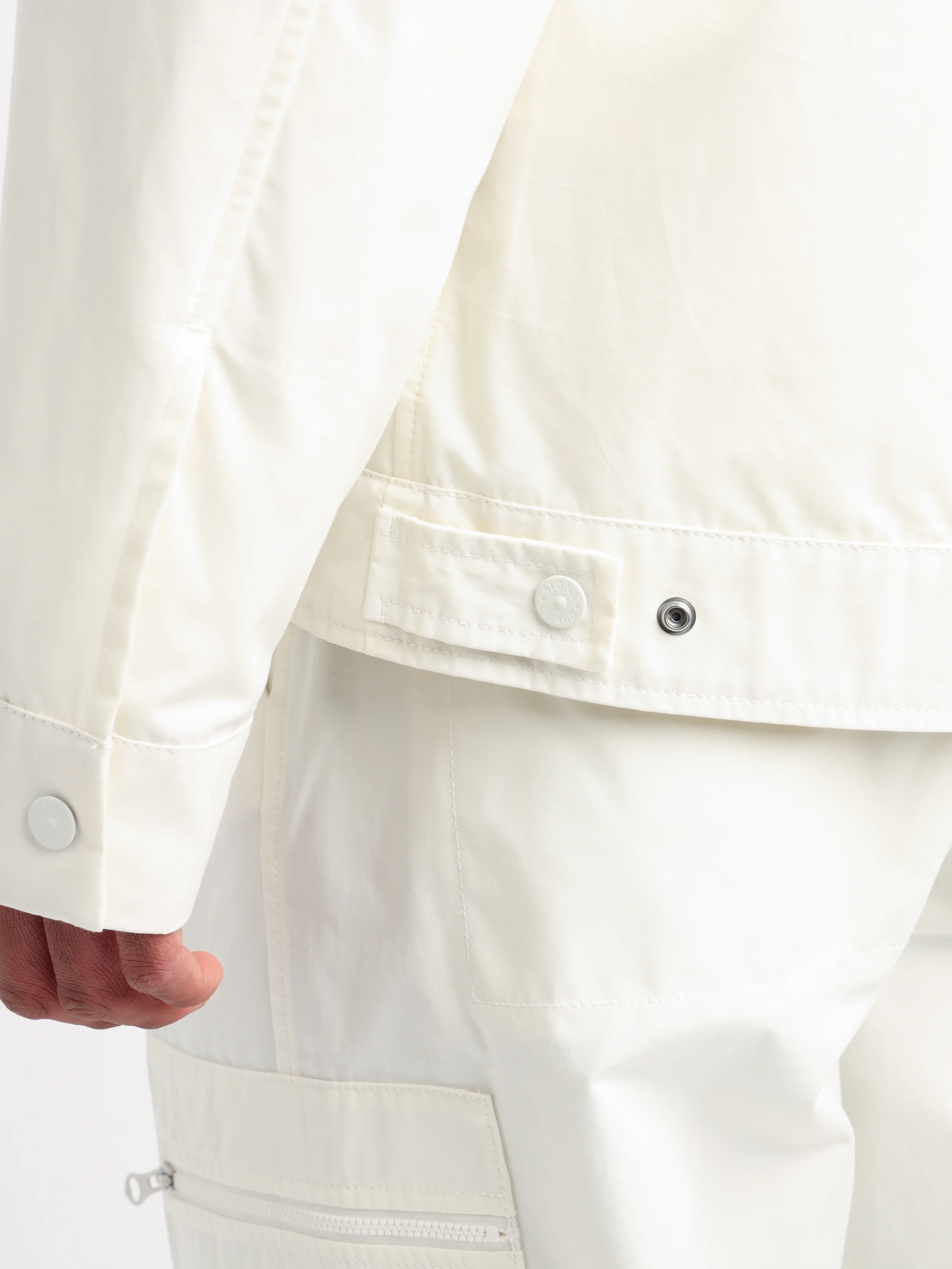 White Weatherproof Cotton Canvas Field Jacket - Image 6